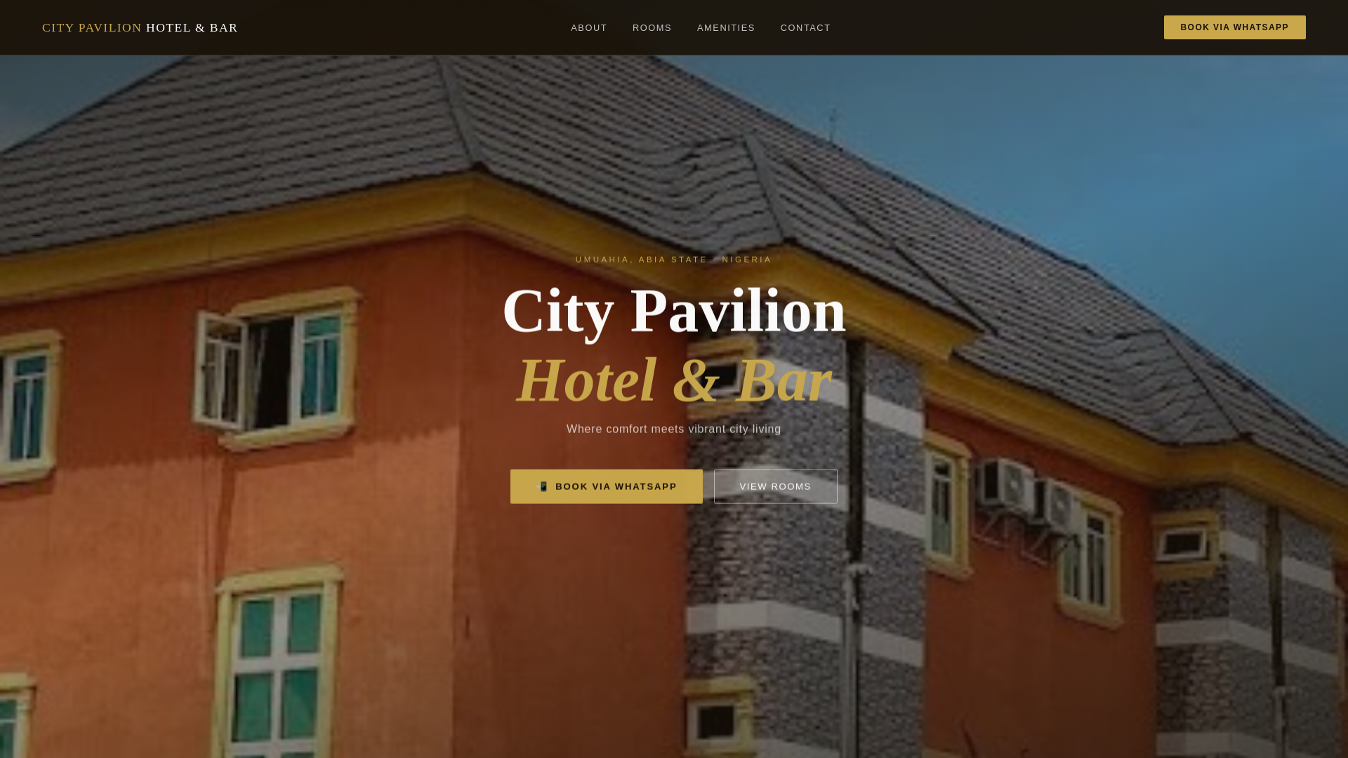 website screenshot of https://citypaviliionhotel.com/