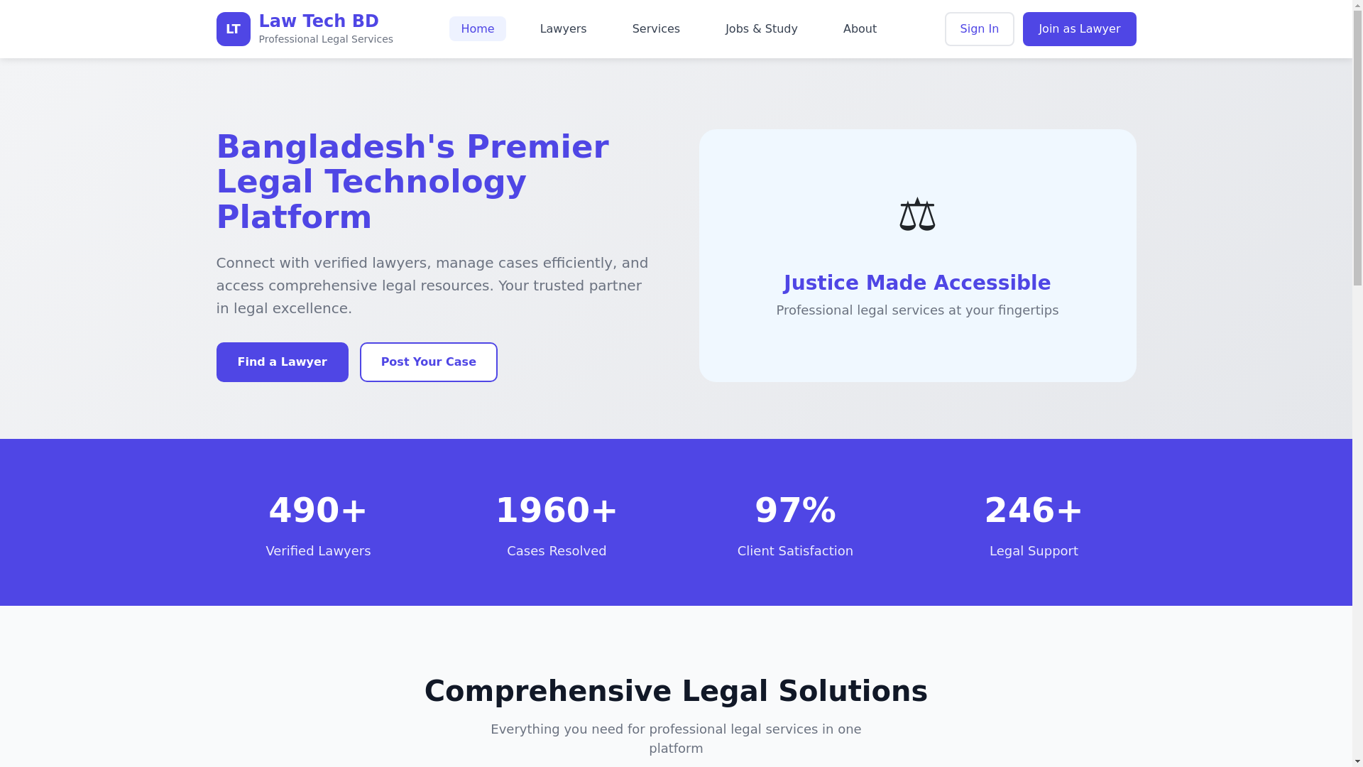 website screenshot of https://lawtechbd.pages.dev/