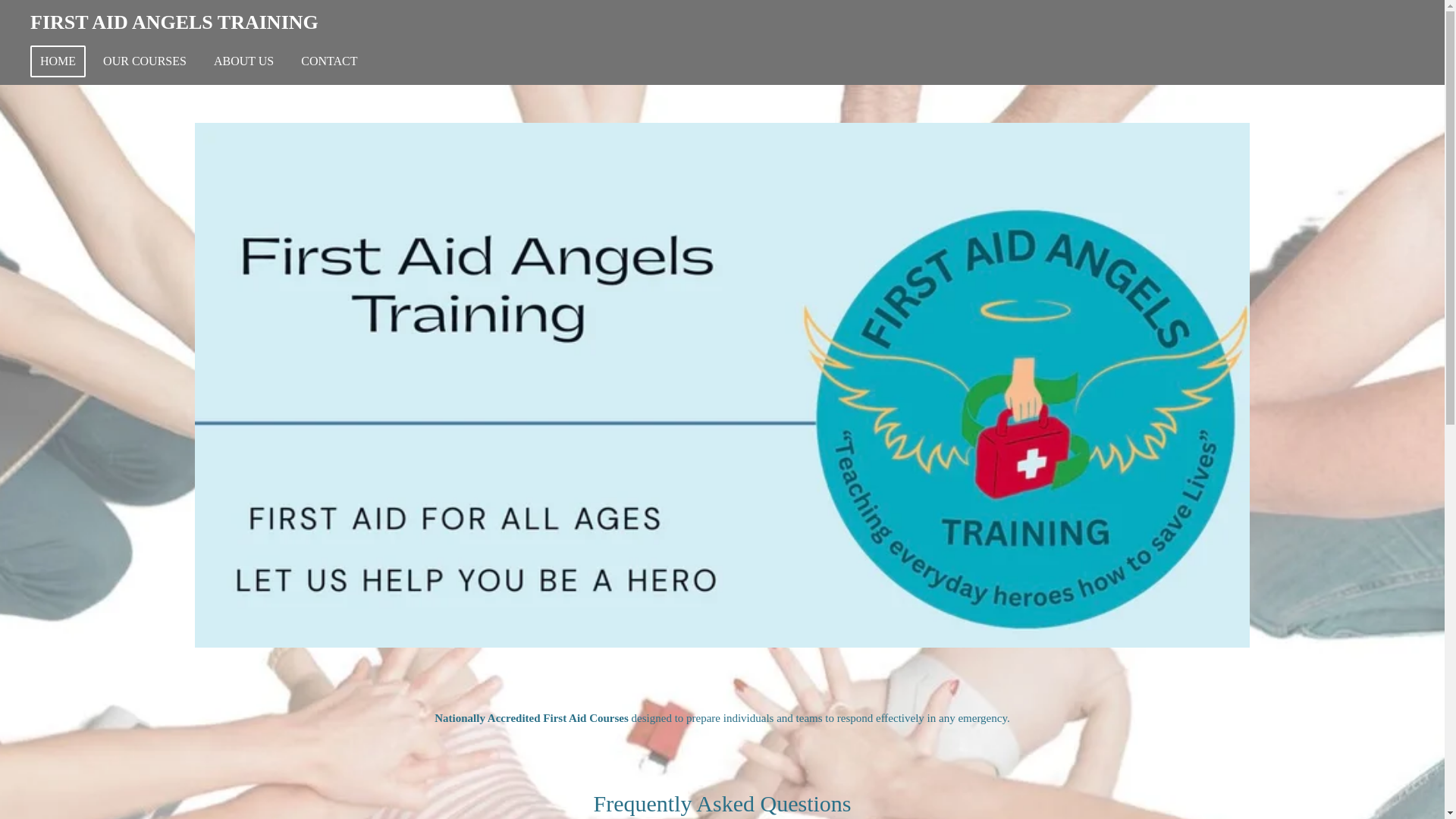 website screenshot of https://firstaidangelstraining.com/