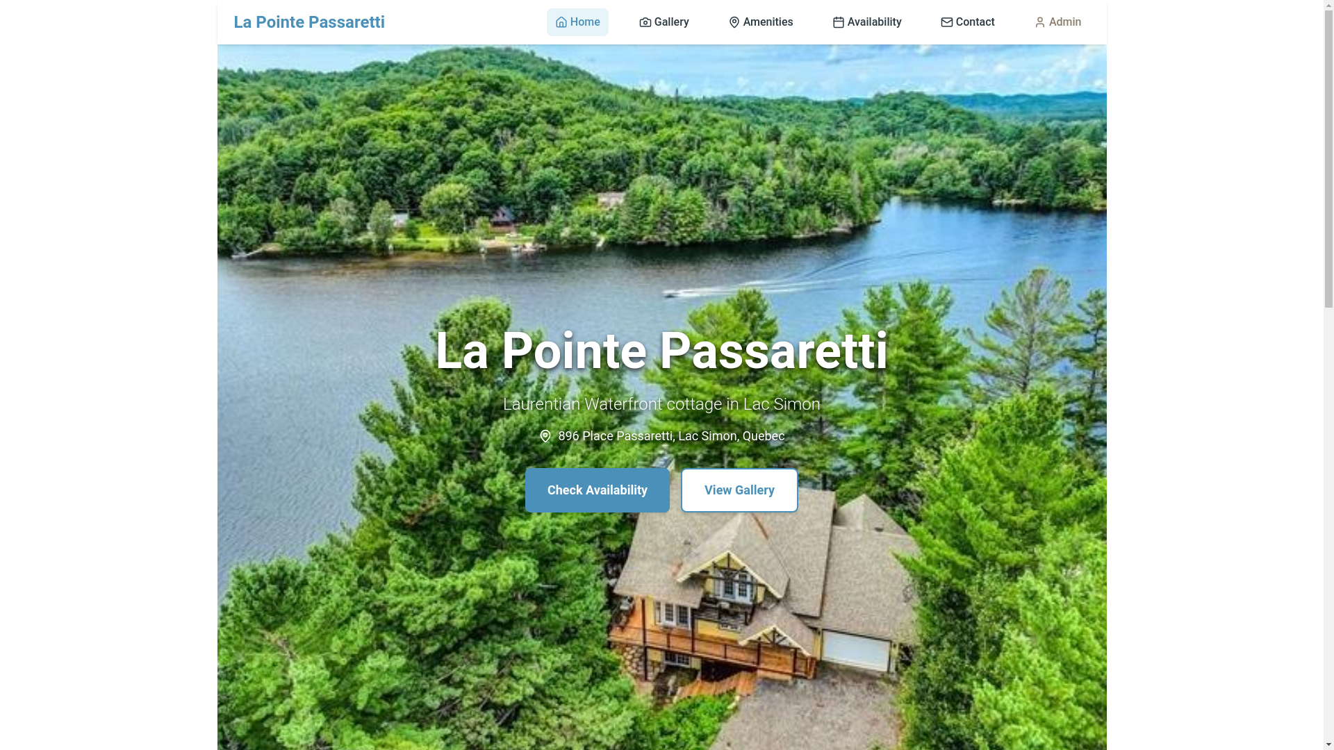website screenshot of https://chalet-lac-simon.com/