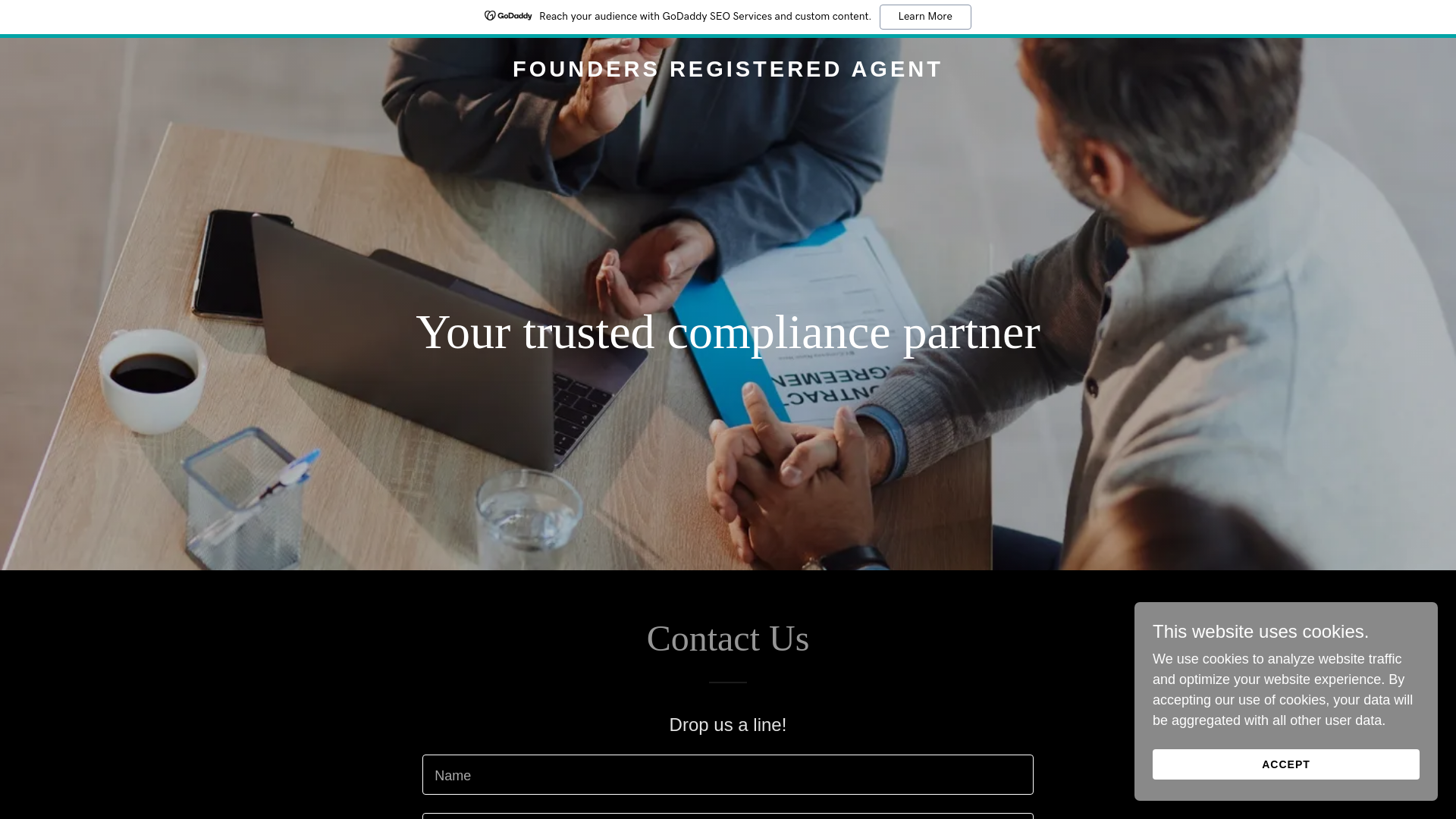 website screenshot of https://foundersra.com/