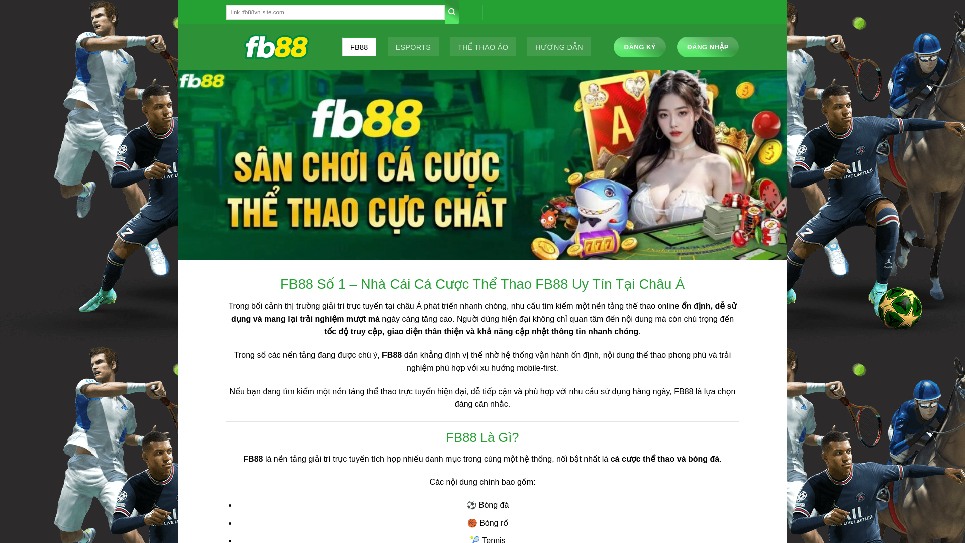 website screenshot of https://fb88vn-site.com/