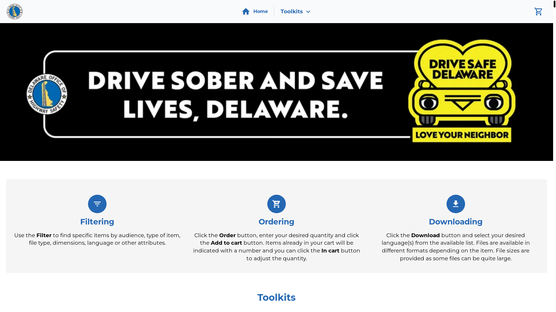 website screenshot of https://ohsmaterials.com/