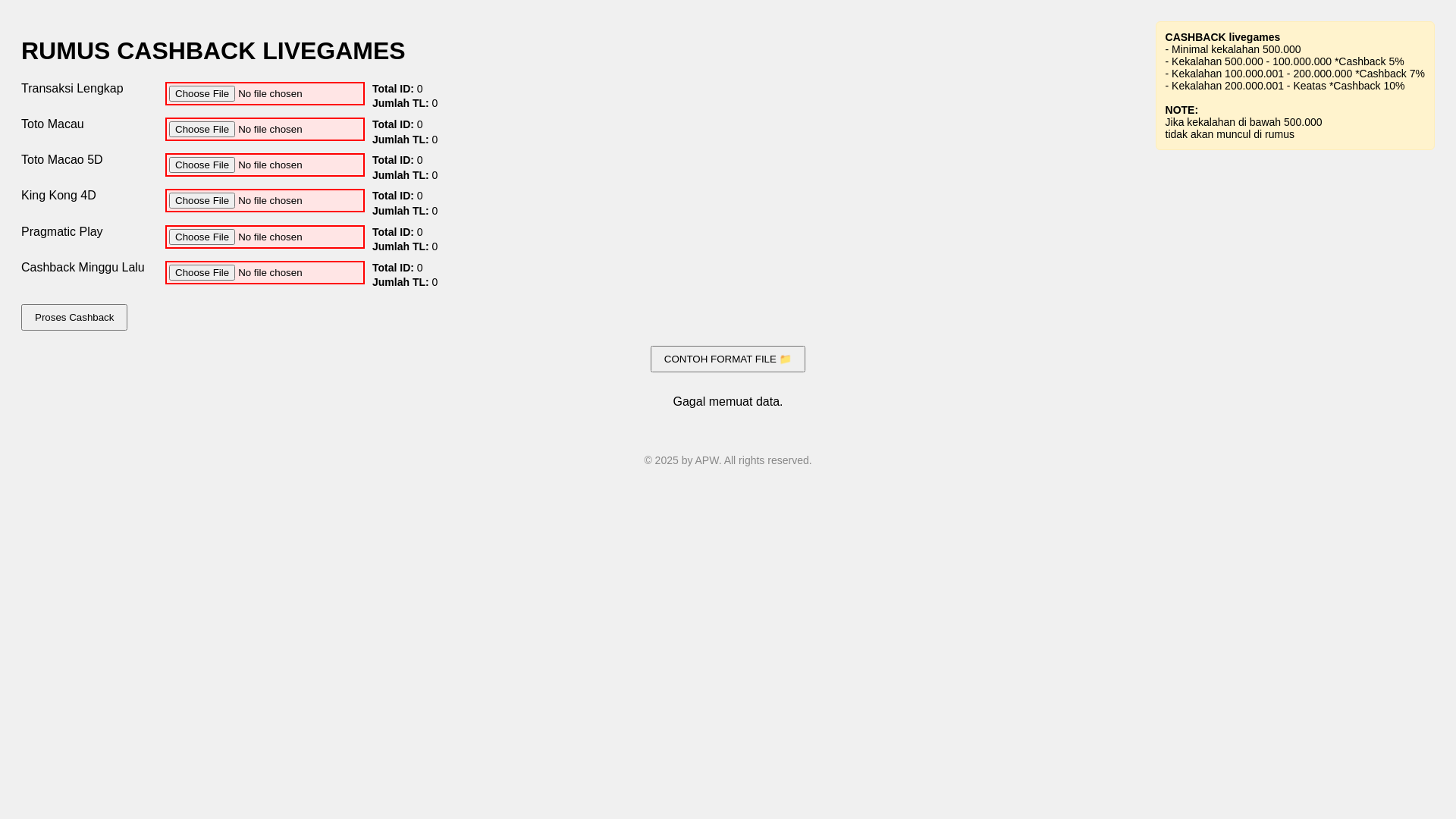 website screenshot of https://snr-cashback-livegames.pages.dev/