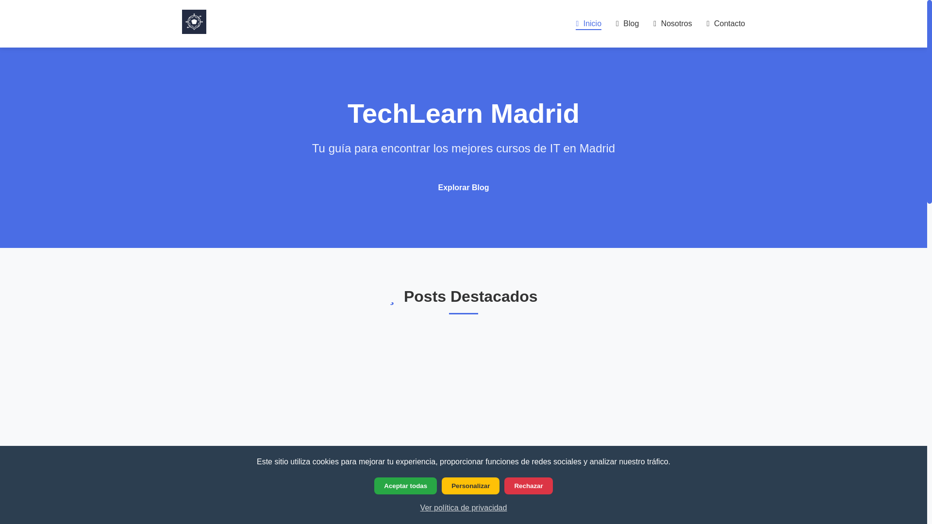 website screenshot of https://techlearn-madrid.com/