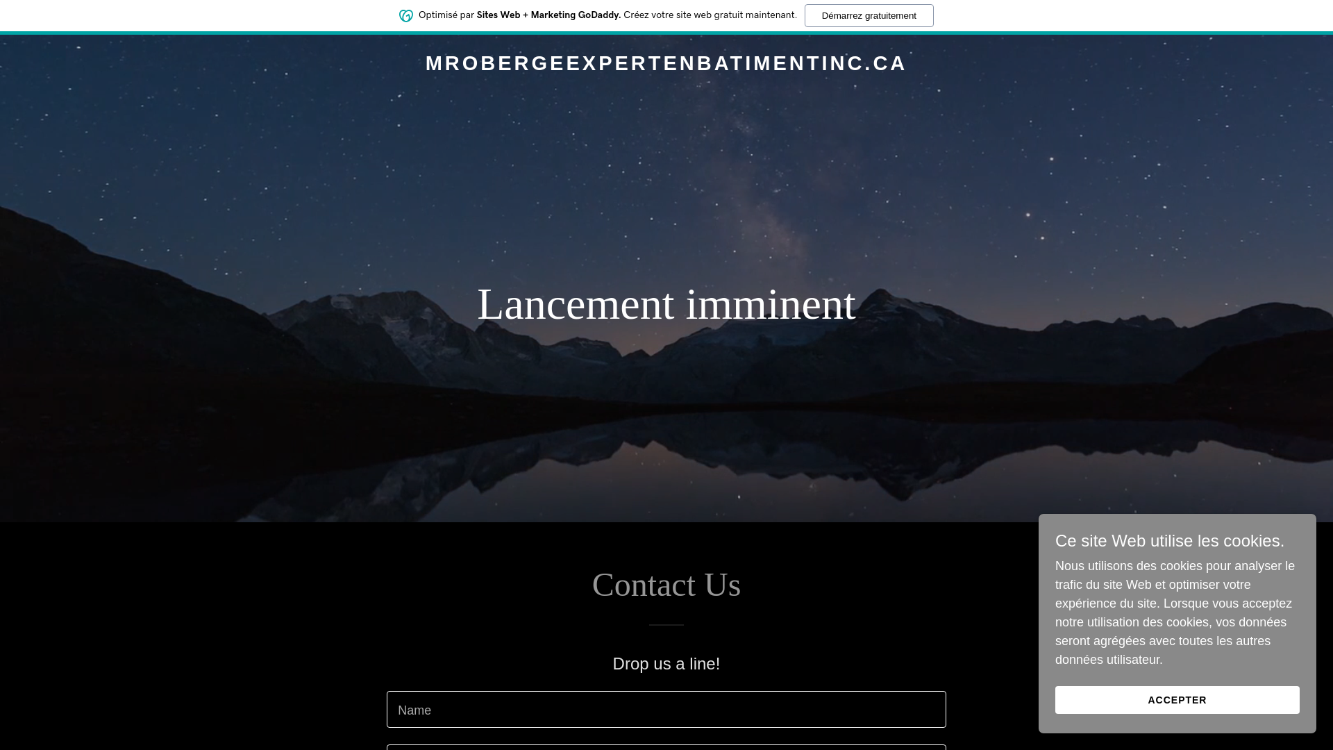 website screenshot of https://mrobergeexpertenbatimentinc.ca