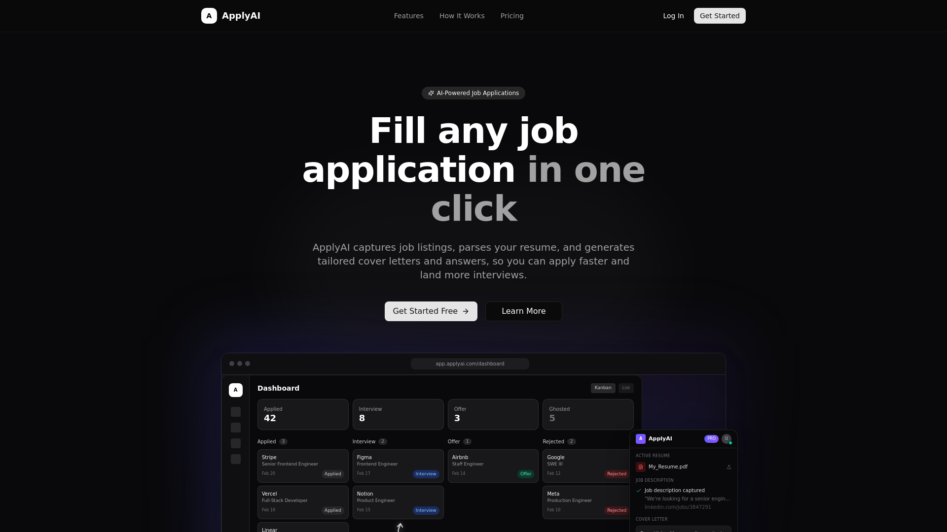 website screenshot of https://applyai-5zv.pages.dev/