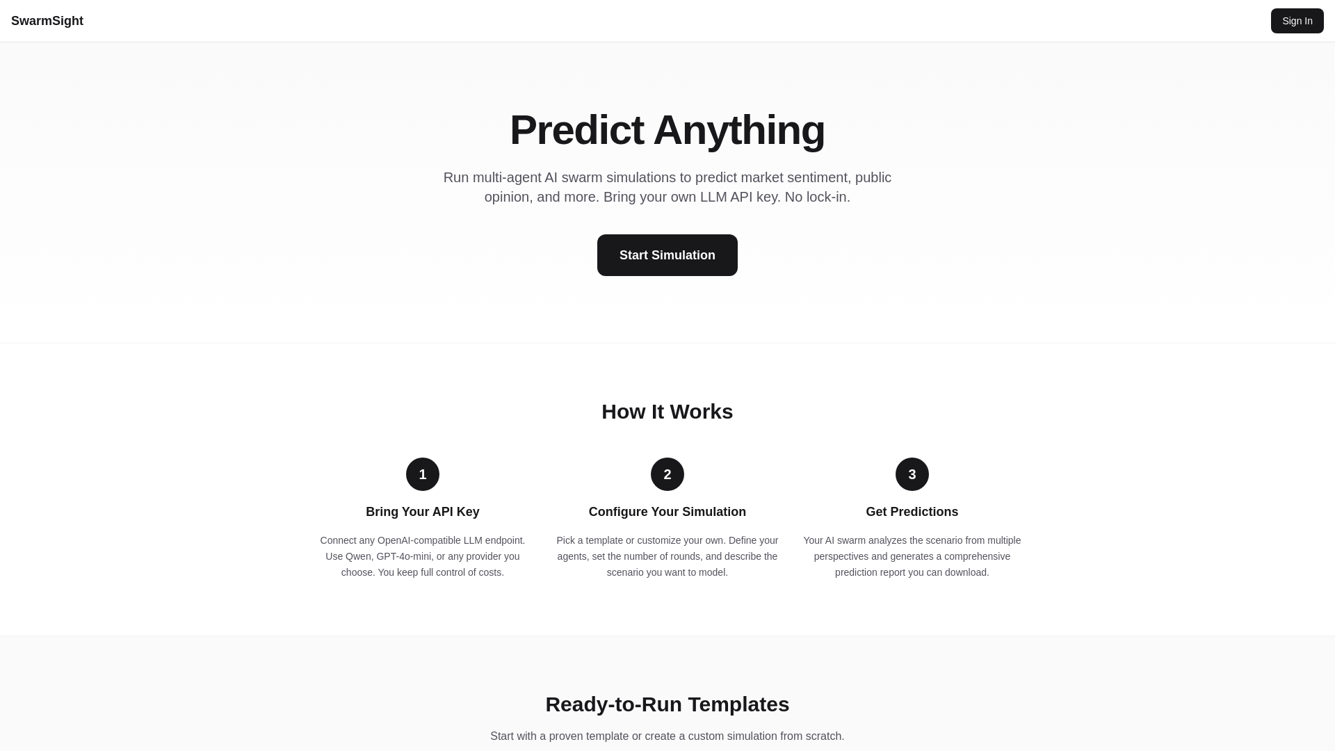 website screenshot of https://swarm-site.com/