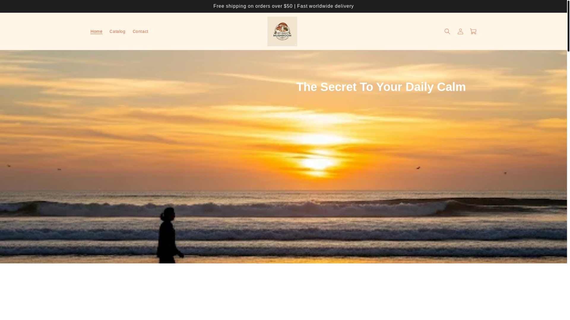 website screenshot of https://mydailymushroom.store/