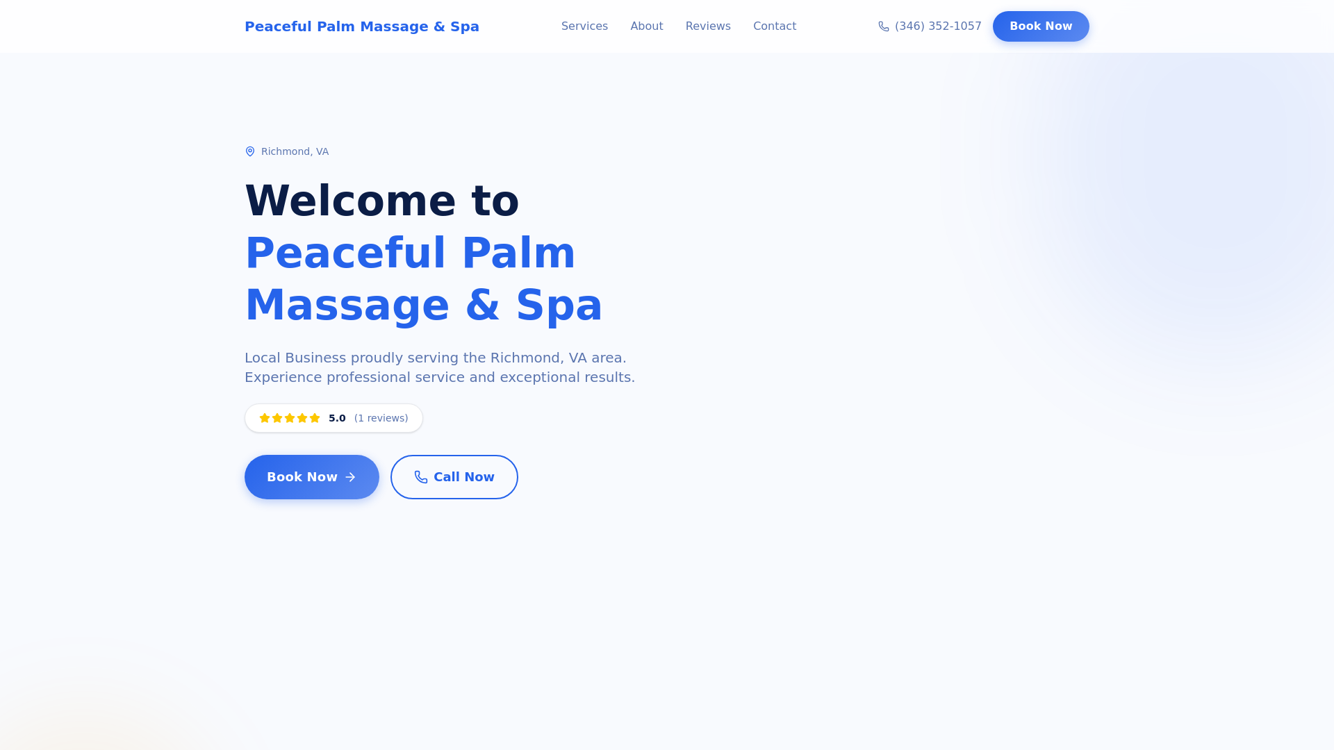 website screenshot of https://peaceful-palm-massage-and-spa-va-odev.pages.dev/