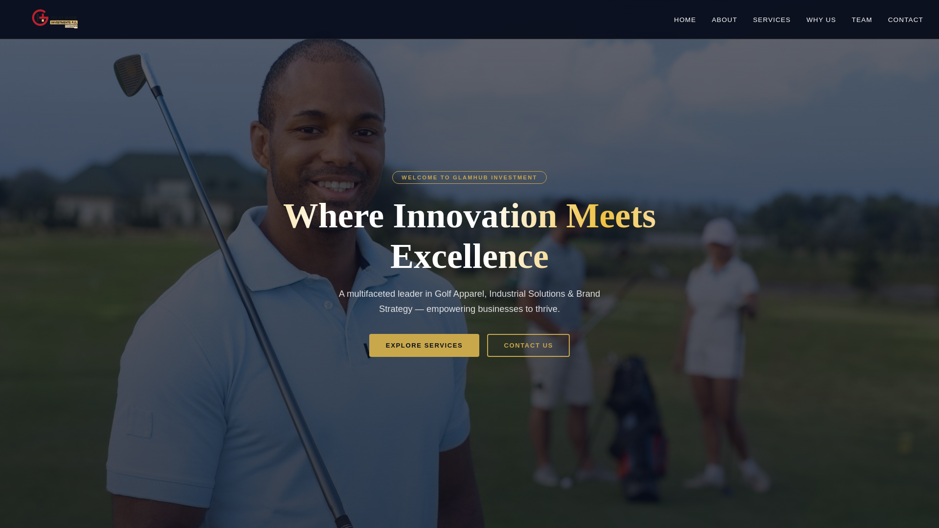 website screenshot of https://glamhubinvestment.com