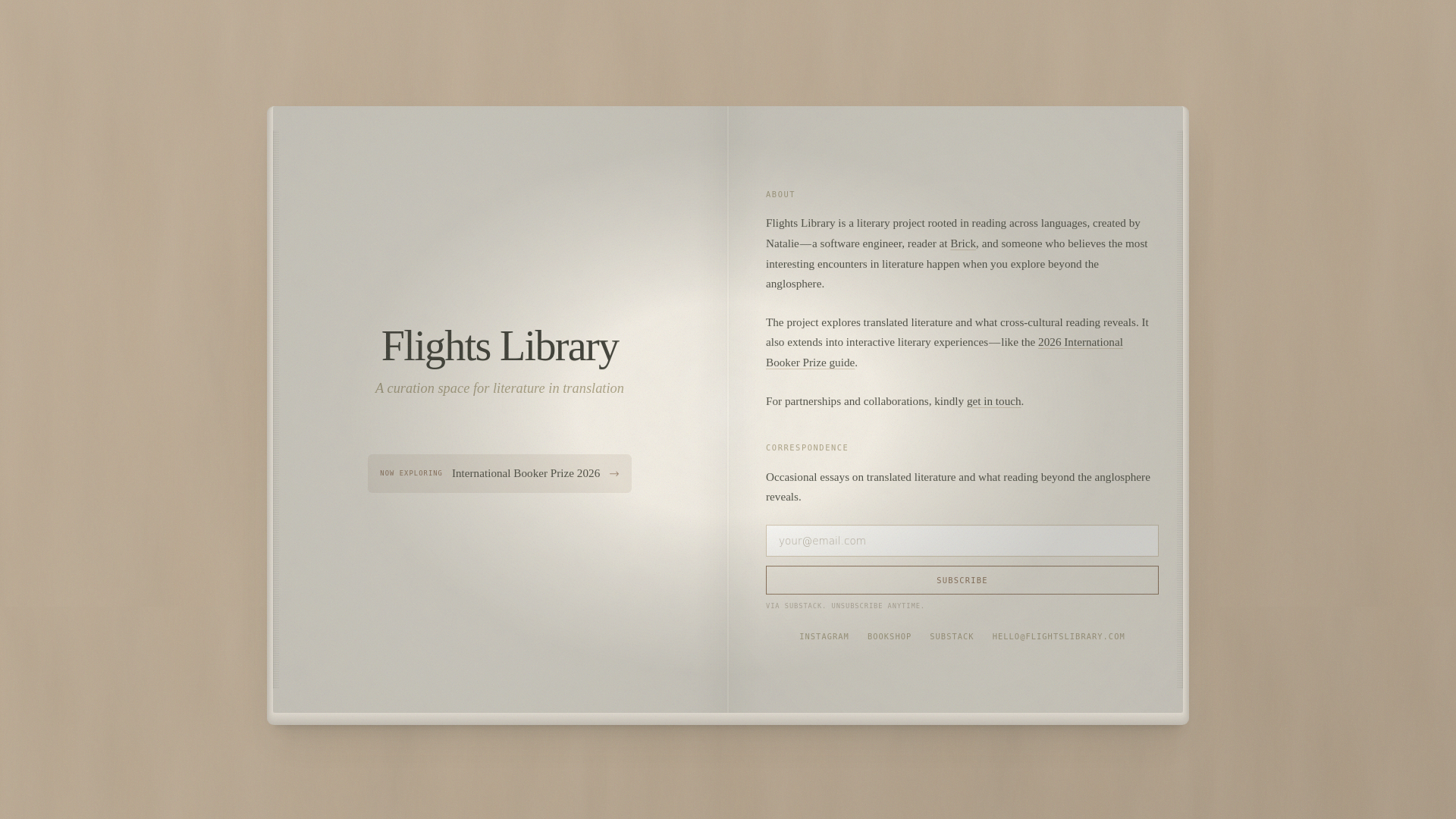website screenshot of https://flights-library.pages.dev/