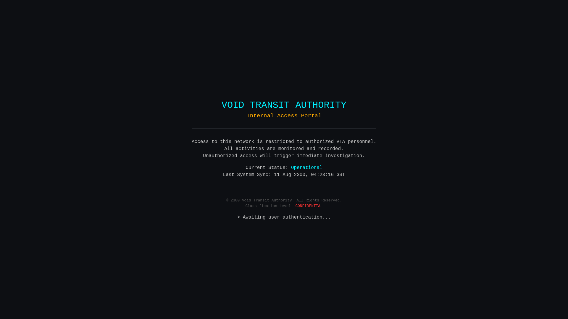 website screenshot of https://voidtransitauthority.pages.dev/