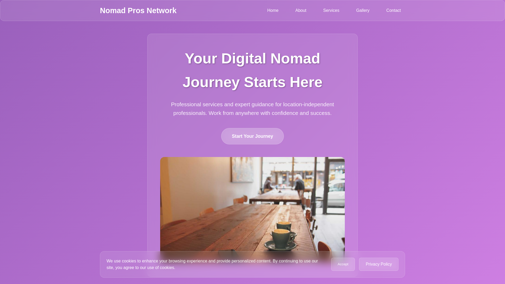 website screenshot of https://nomadprosnetwork.sbs/