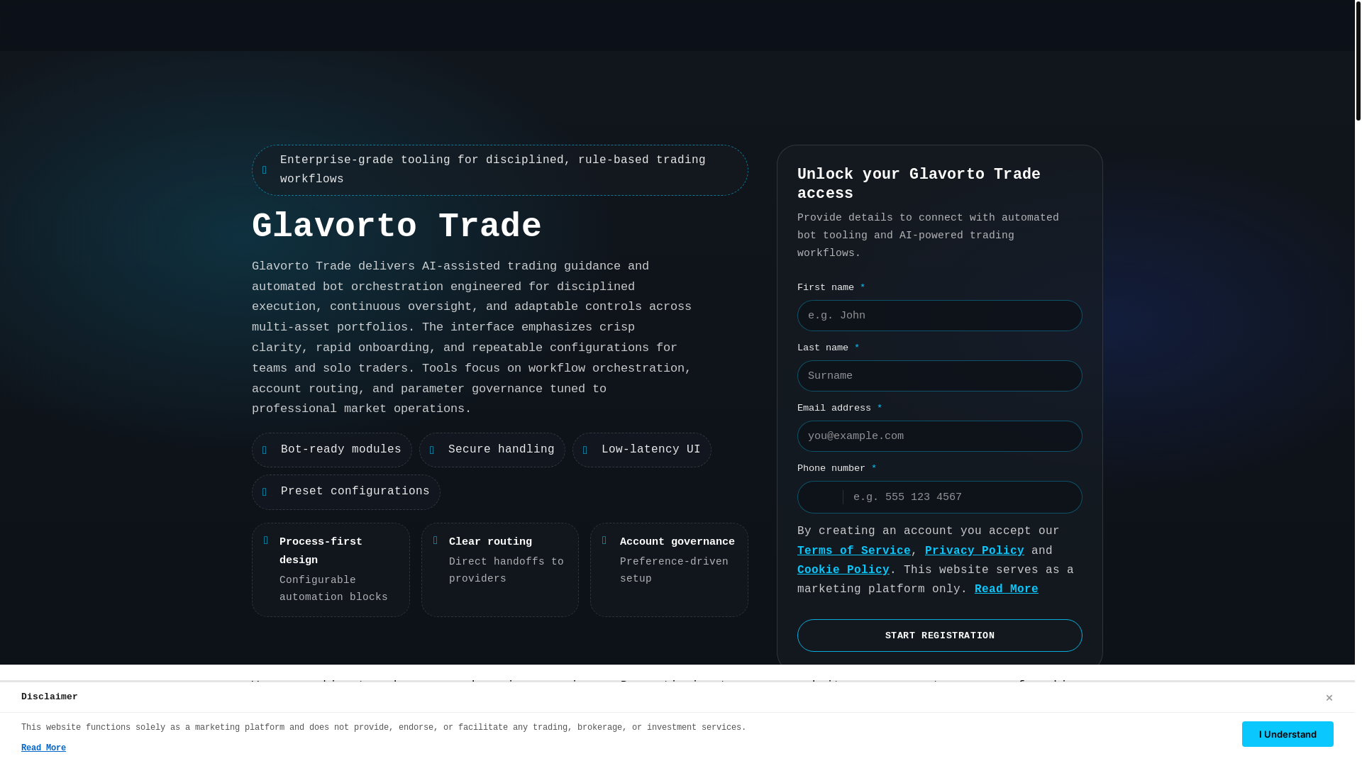 website screenshot of https://glavorto-tradeplatform-com.pages.dev/