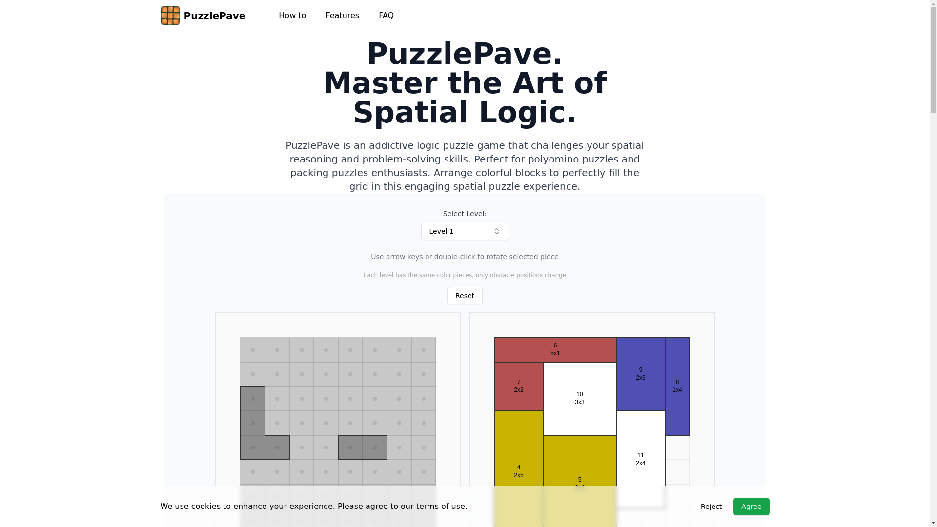 website screenshot of https://puzzlepave.pages.dev/