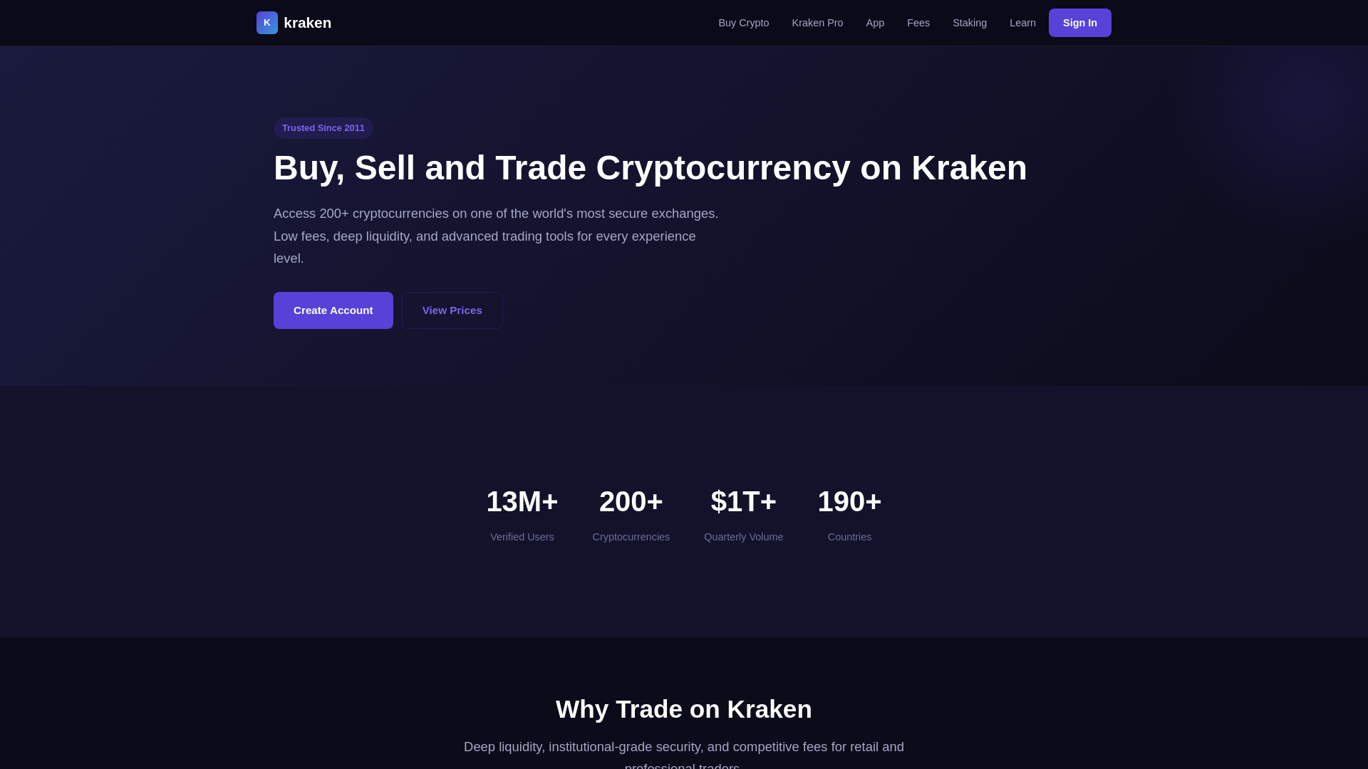 website screenshot of https://kraken.eu.com