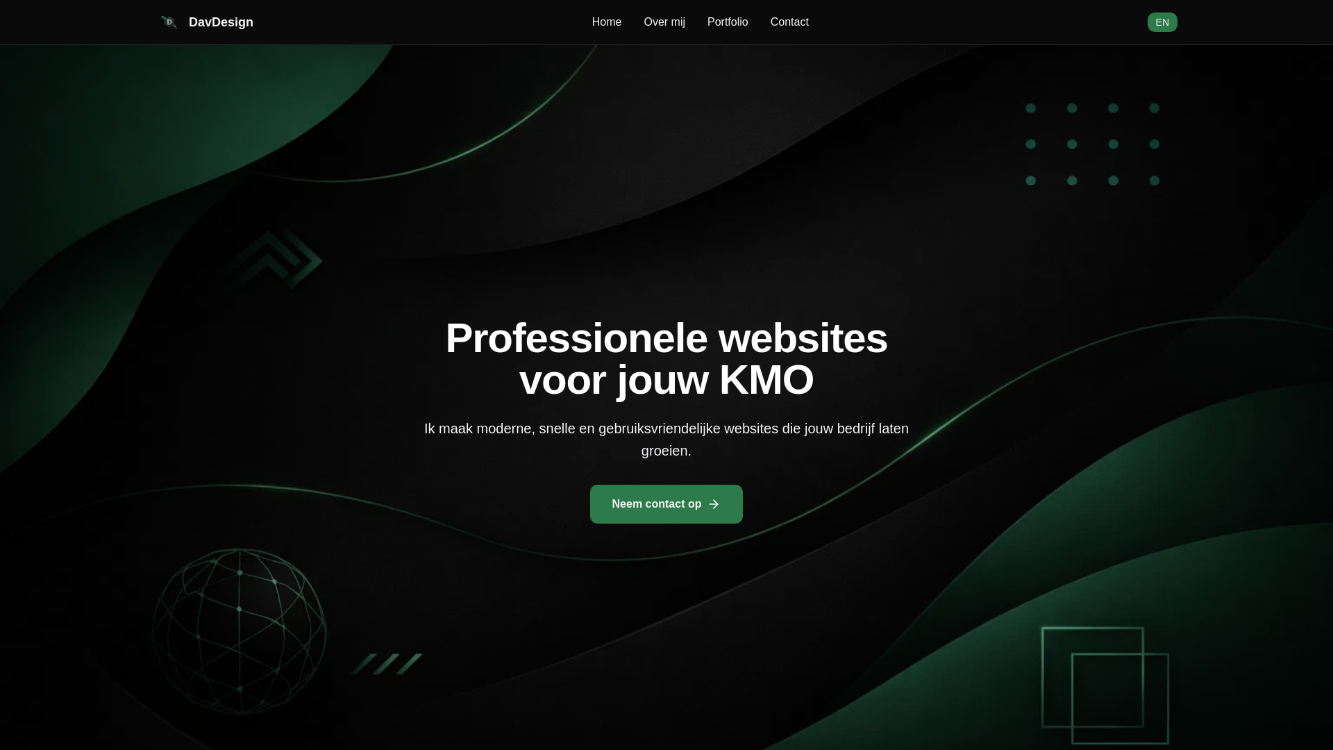 website screenshot of https://davdesign.be/