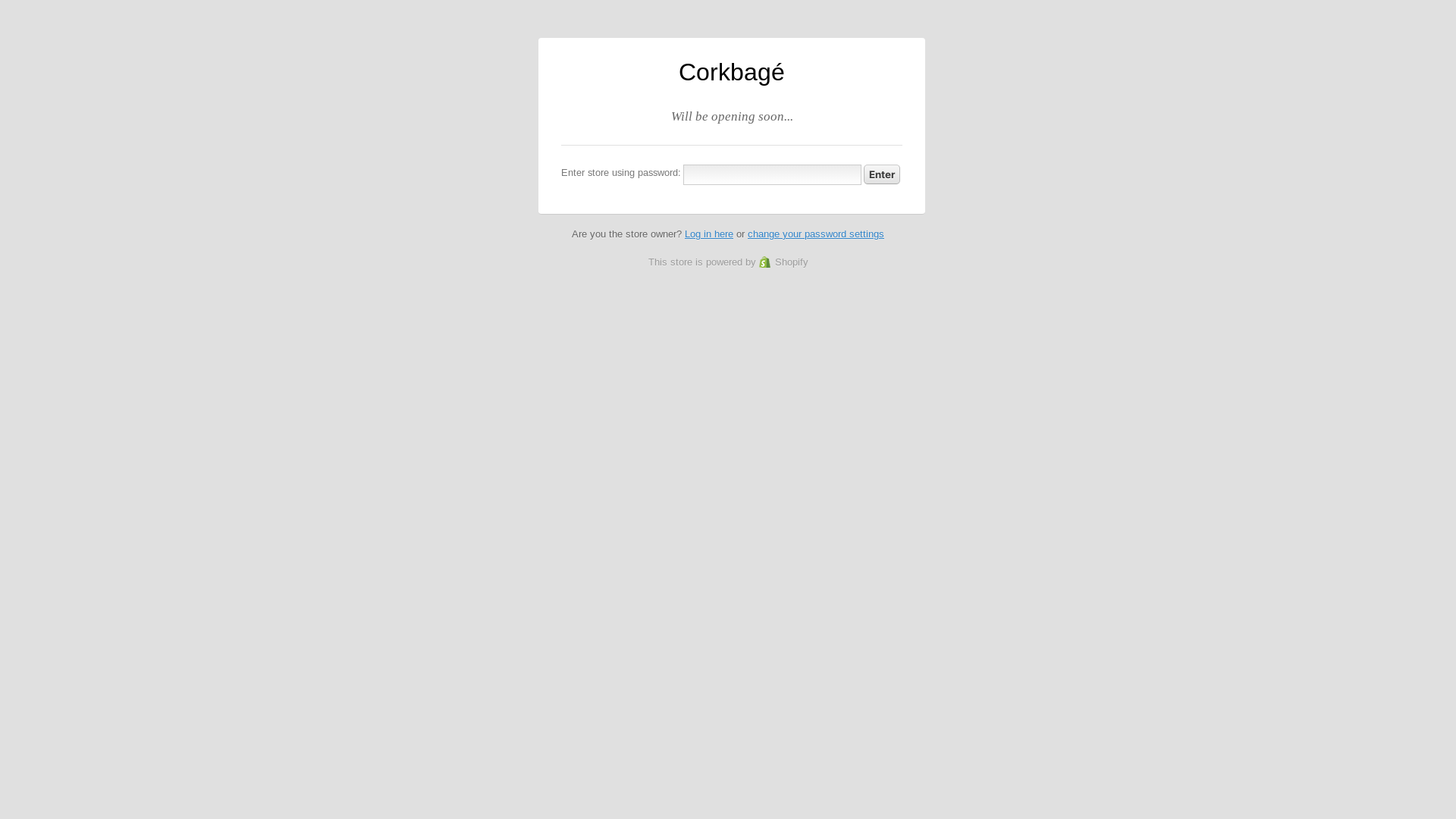 website screenshot of https://corkbage.de/
