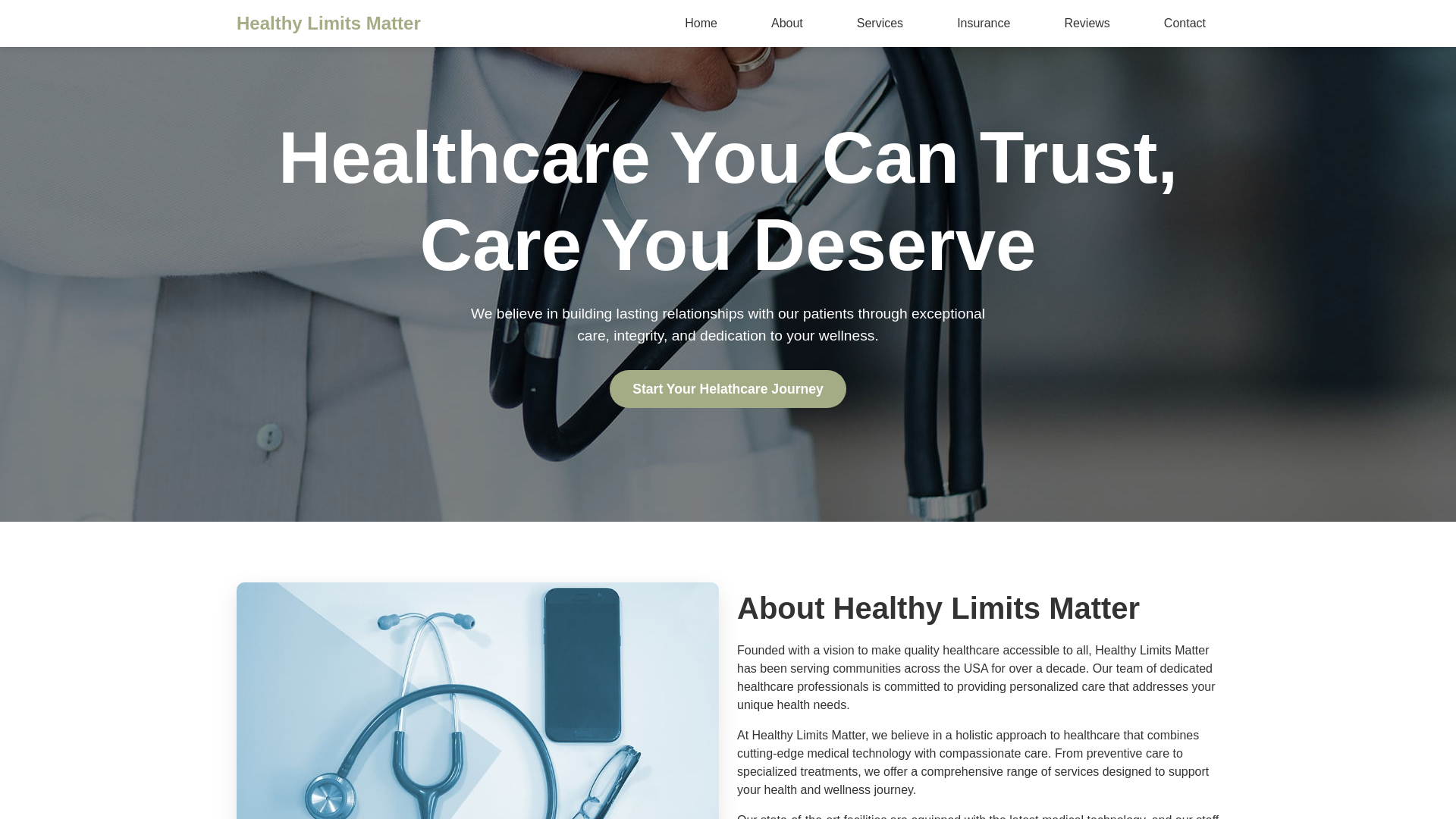 website screenshot of https://healthylimitsmatter.com
