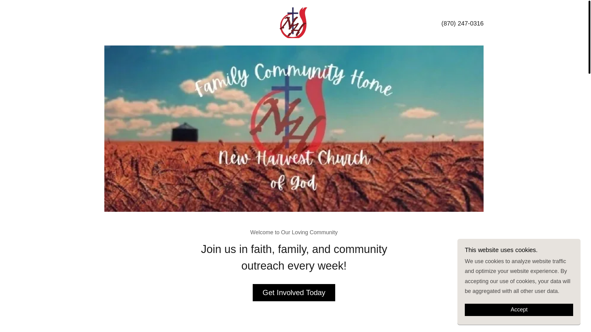 website screenshot of https://newharvestcogar.org/