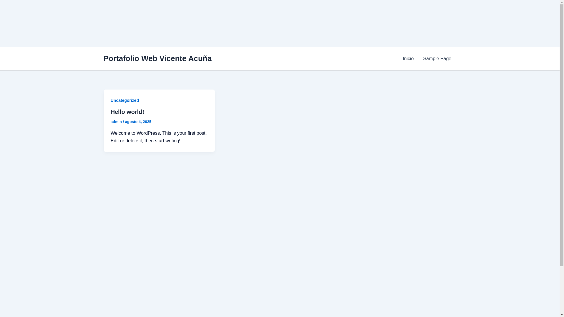 website screenshot of https://vicenteweb.cl/