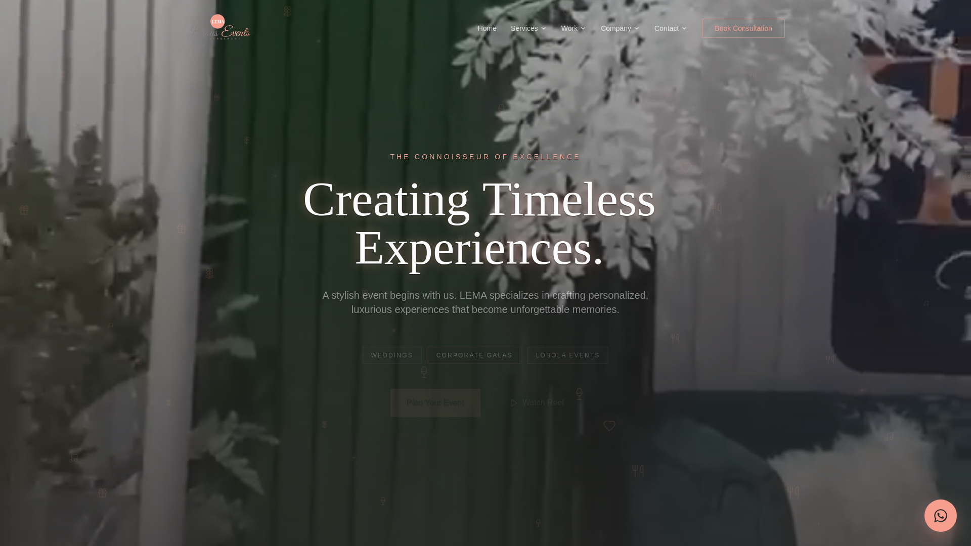 website screenshot of https://liciousevents.co.zw/