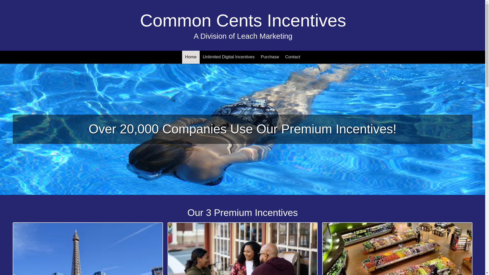 website screenshot of https://commoncentsincentives.com/