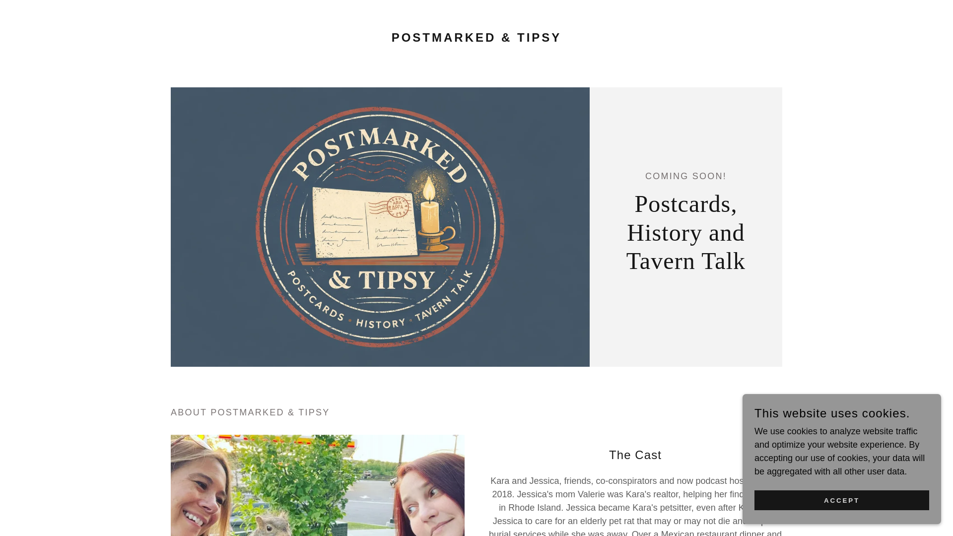 website screenshot of https://postmarkedtipsy.com/