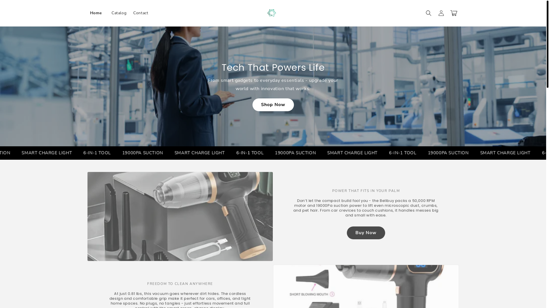 website screenshot of https://thetechcollective.store/