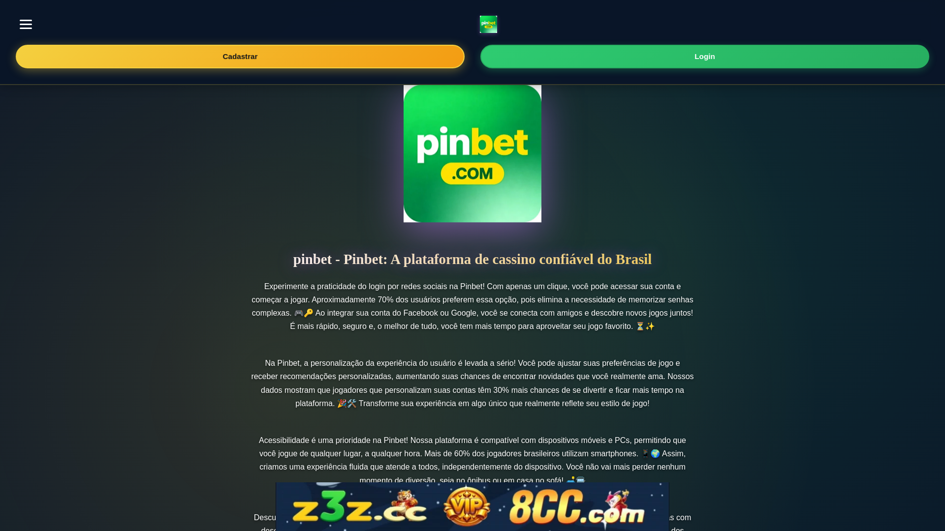 website screenshot of https://pinbetsw.com/