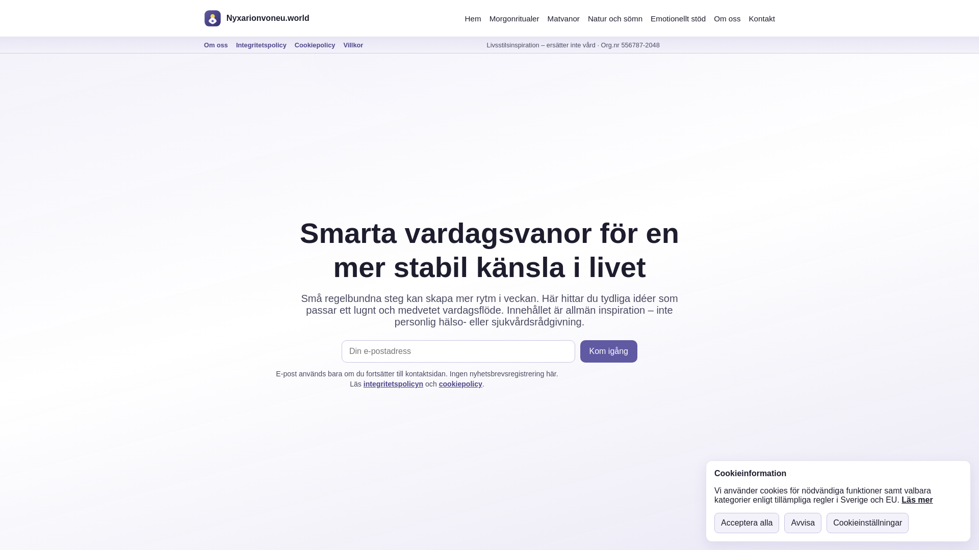 website screenshot of https://nyxarionvoneu.world/