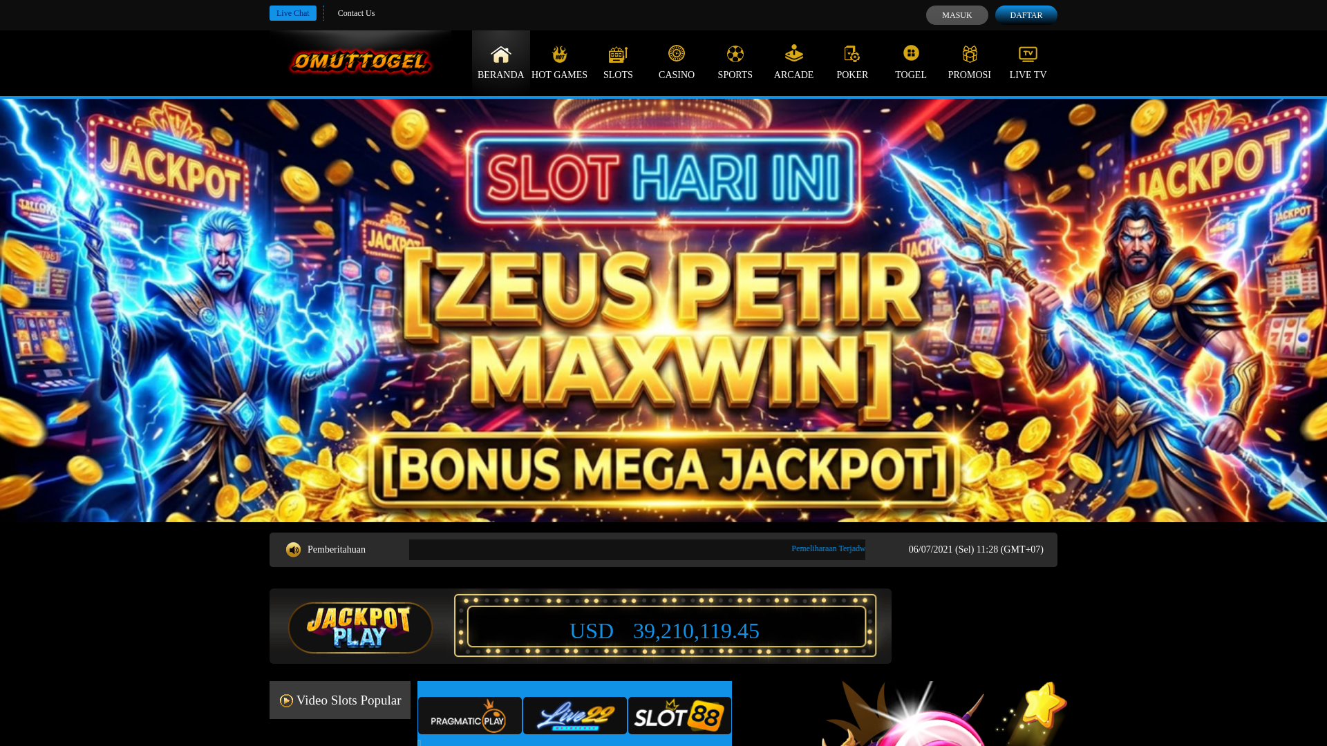 website screenshot of https://linktogel-resmi.pages.dev/