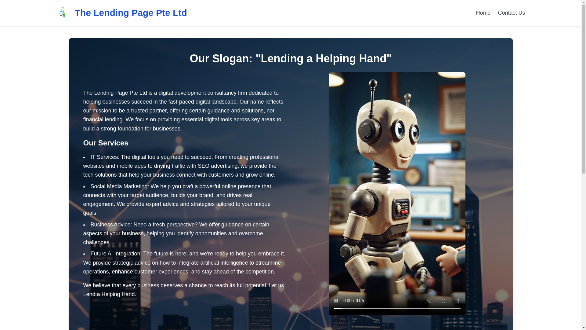 website screenshot of https://thelendingpage.org/