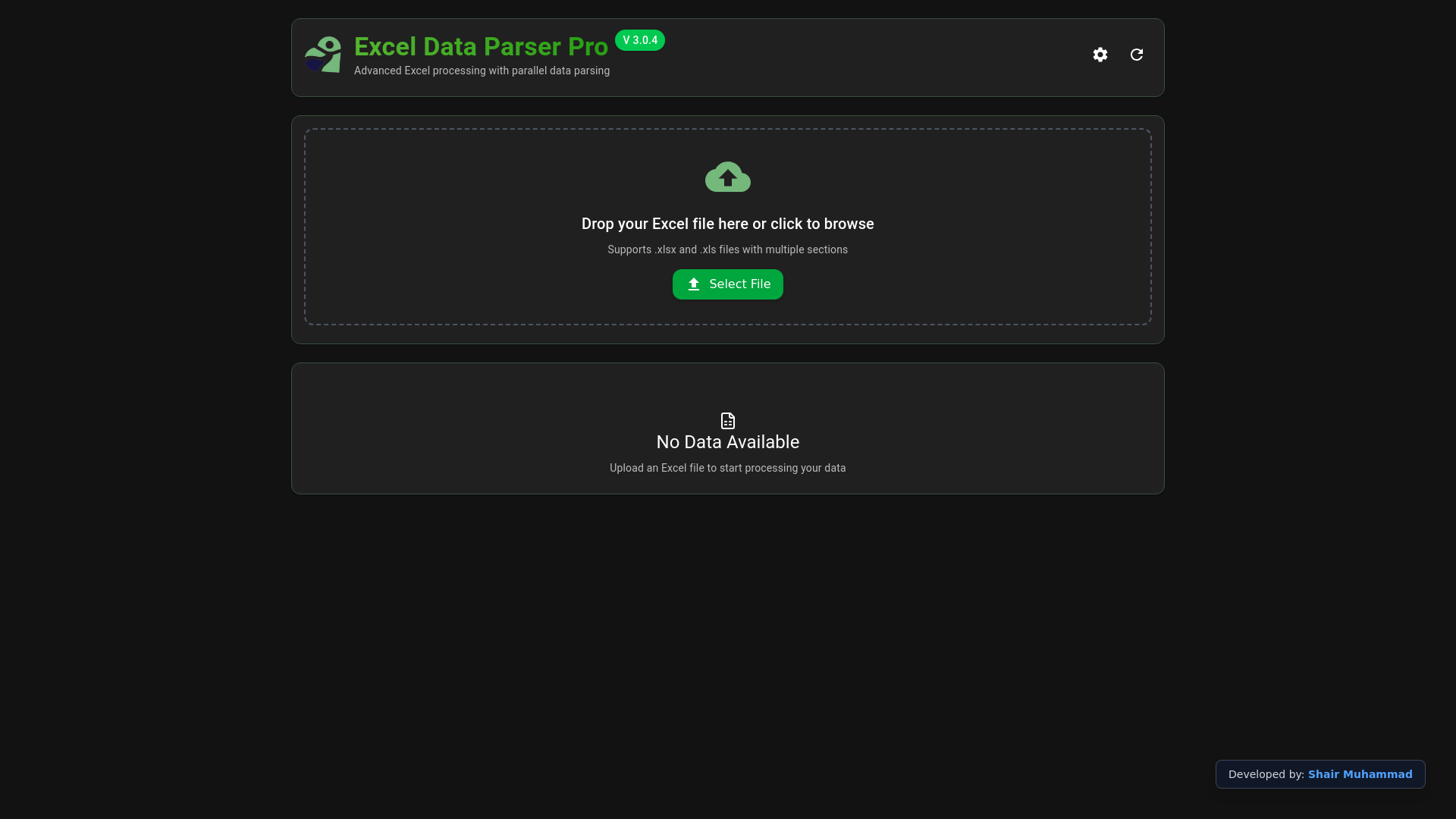 website screenshot of https://ancillaryparser.pages.dev/