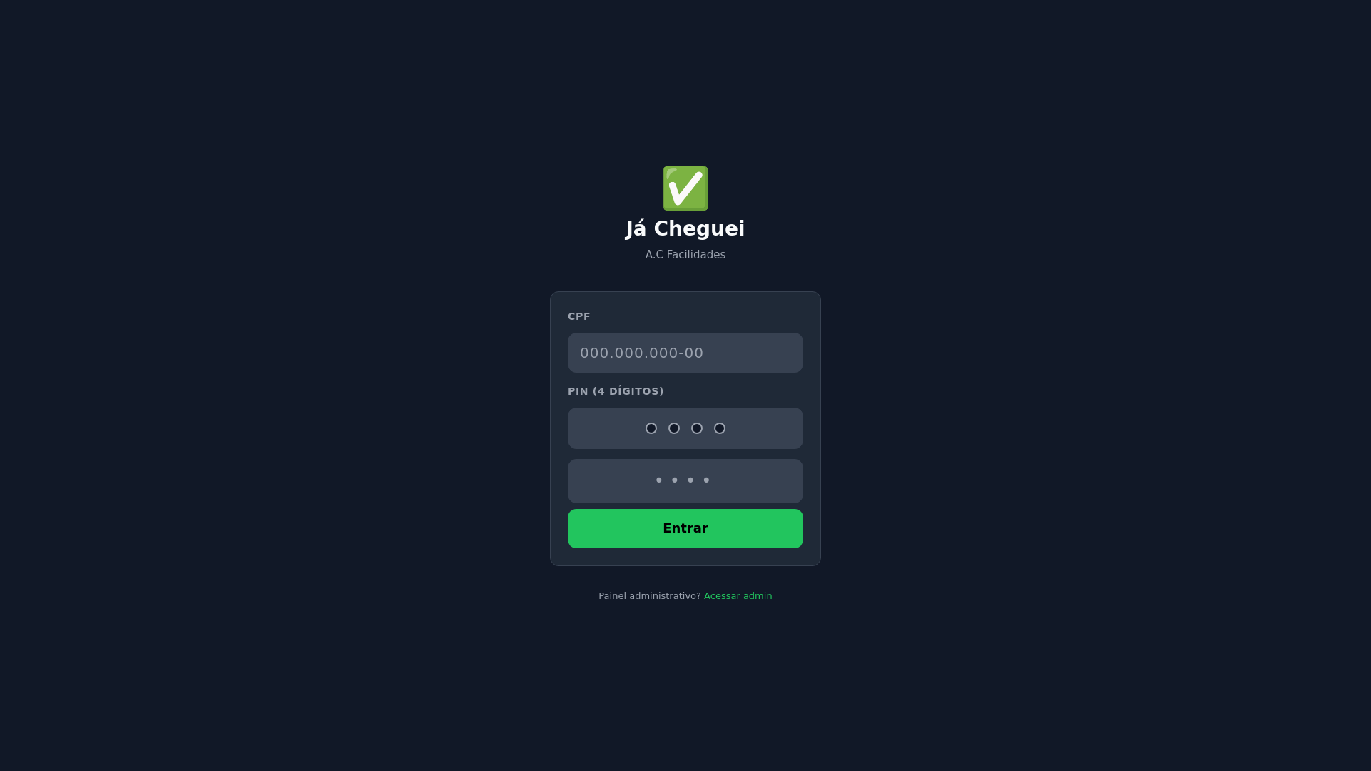 website screenshot of https://ja-cheguei.pages.dev/