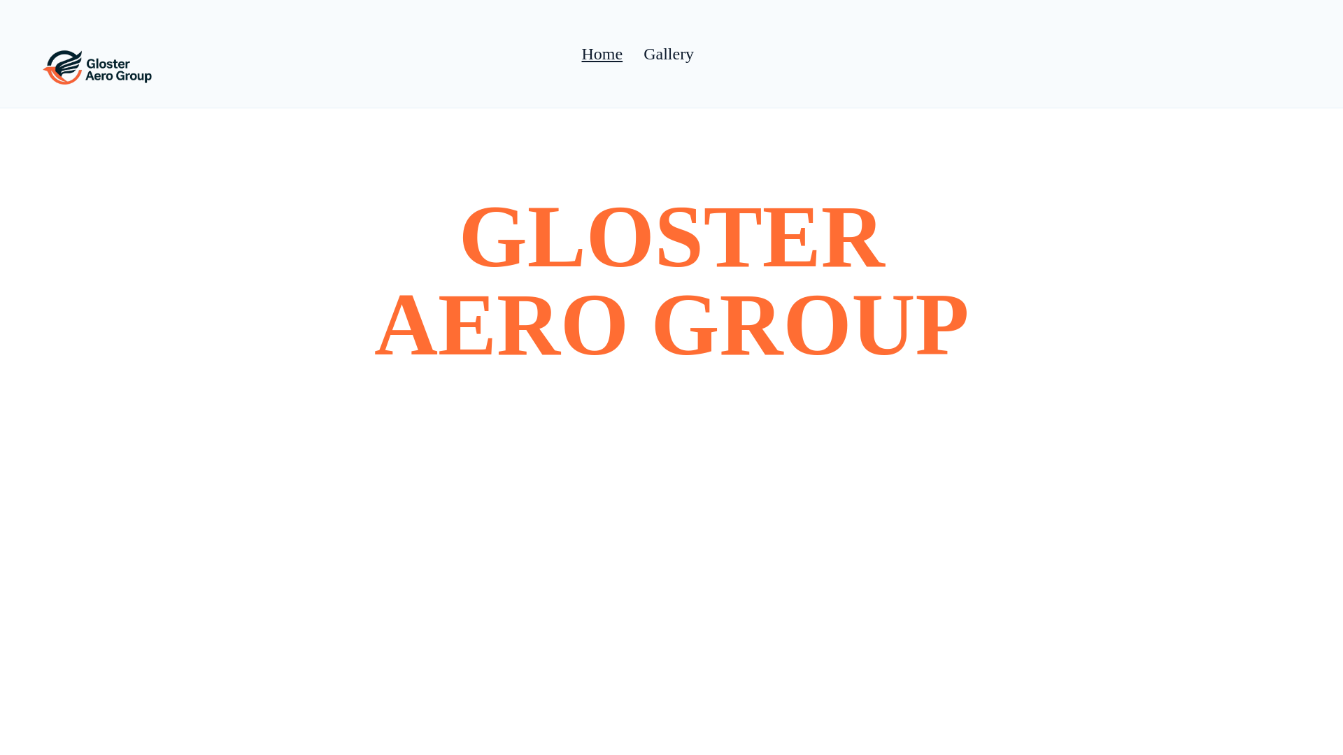 website screenshot of https://glosteraerogroup.org/