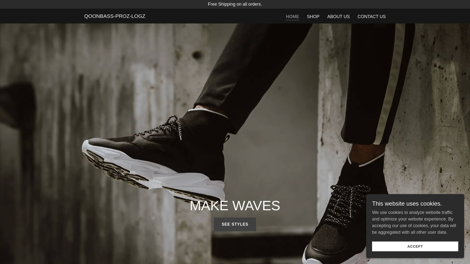 website screenshot of https://qoonbass-proz-logz.godaddysites.com/