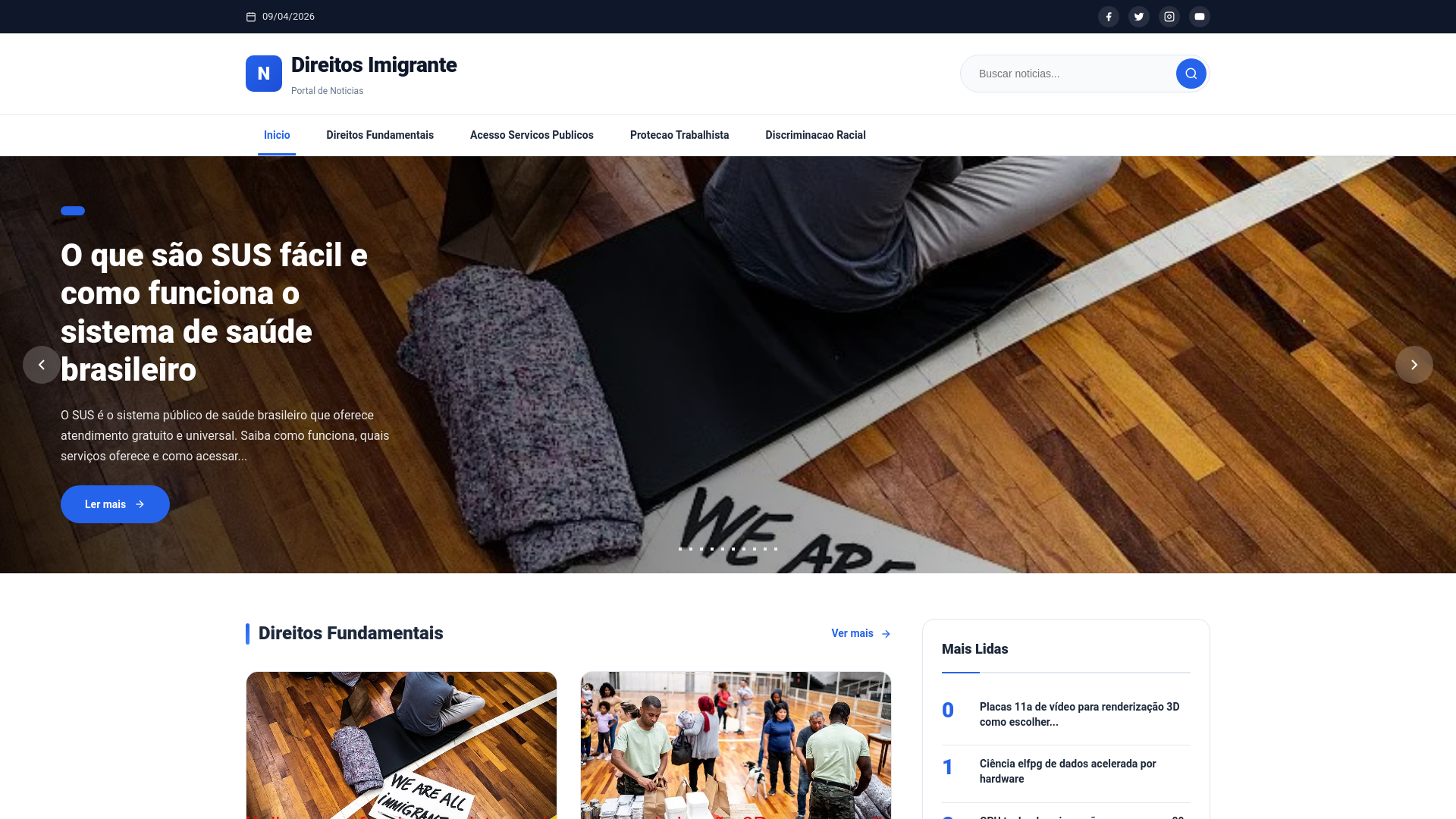 website screenshot of https://direitosimigrante1.com