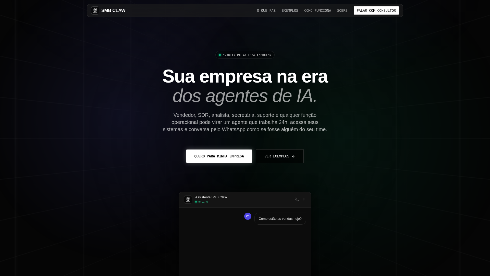website screenshot of https://smbclaw.com.br/