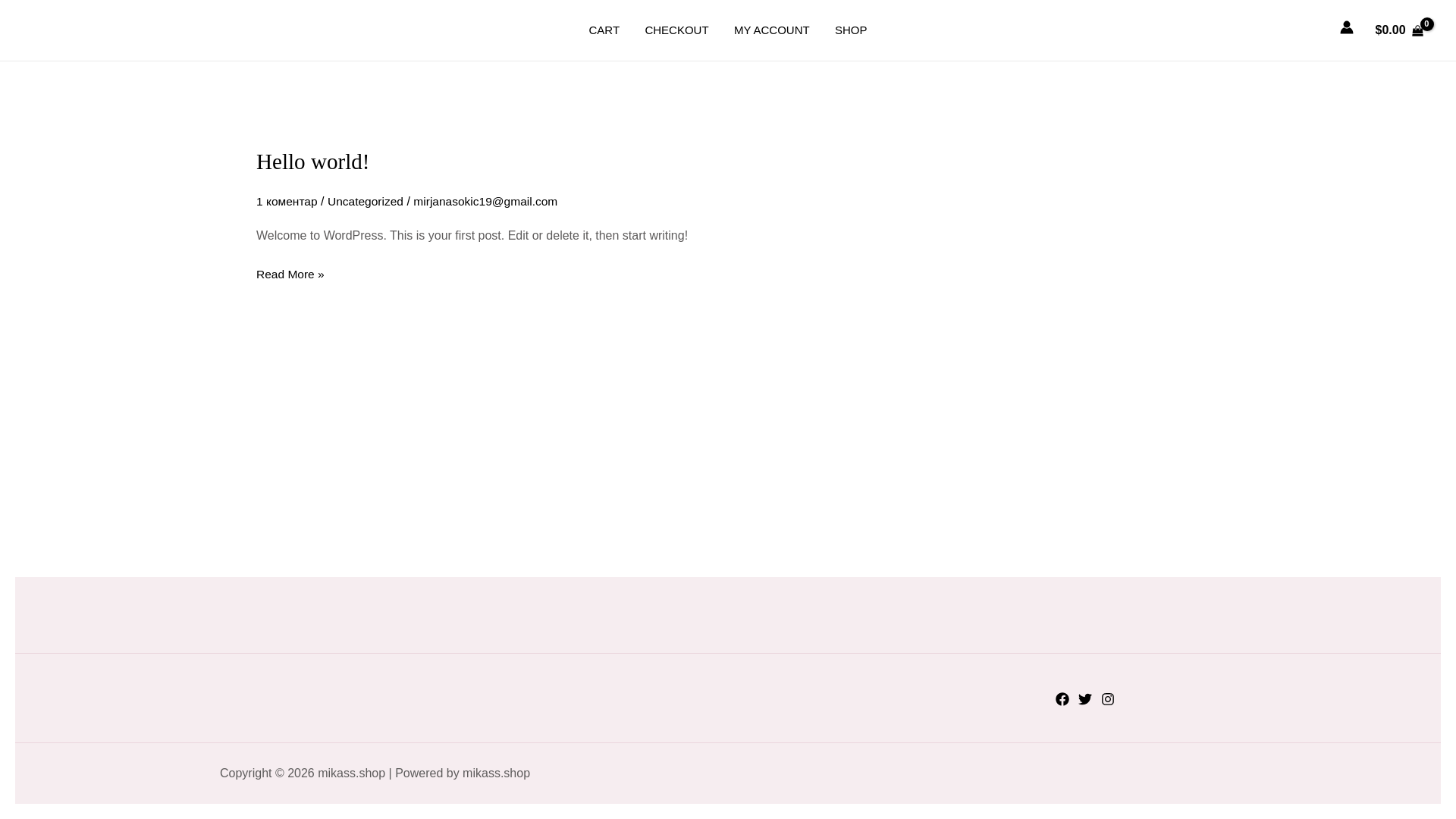 website screenshot of https://mikass.shop/