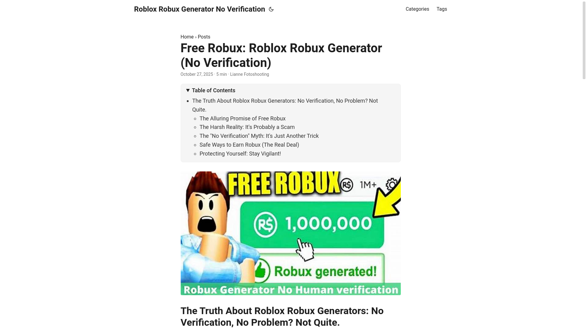 website screenshot of https://roblox-robux-generator-no-verification.pages.dev/
