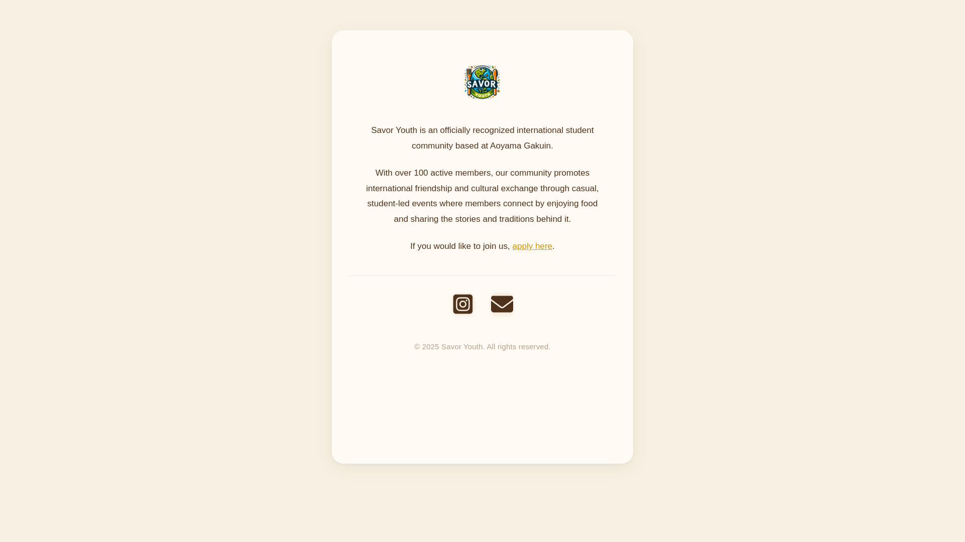 website screenshot of https://savoryouth.pages.dev/