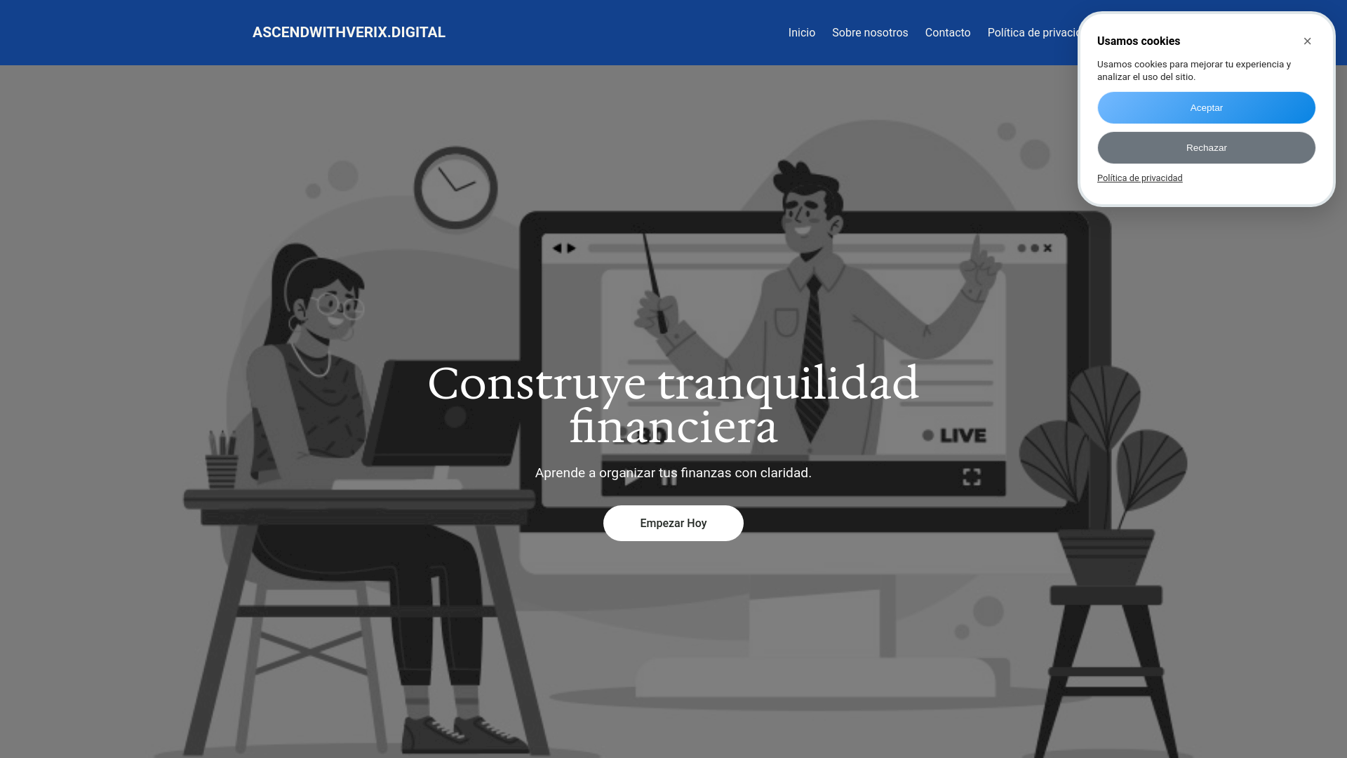 website screenshot of https://ascendwithverix.digital/