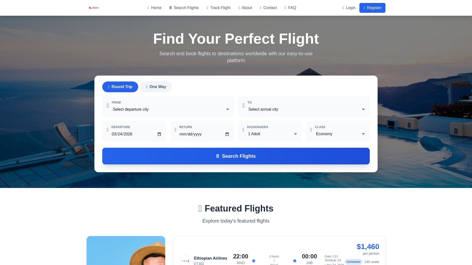 website screenshot of https://andalucaairways.online/