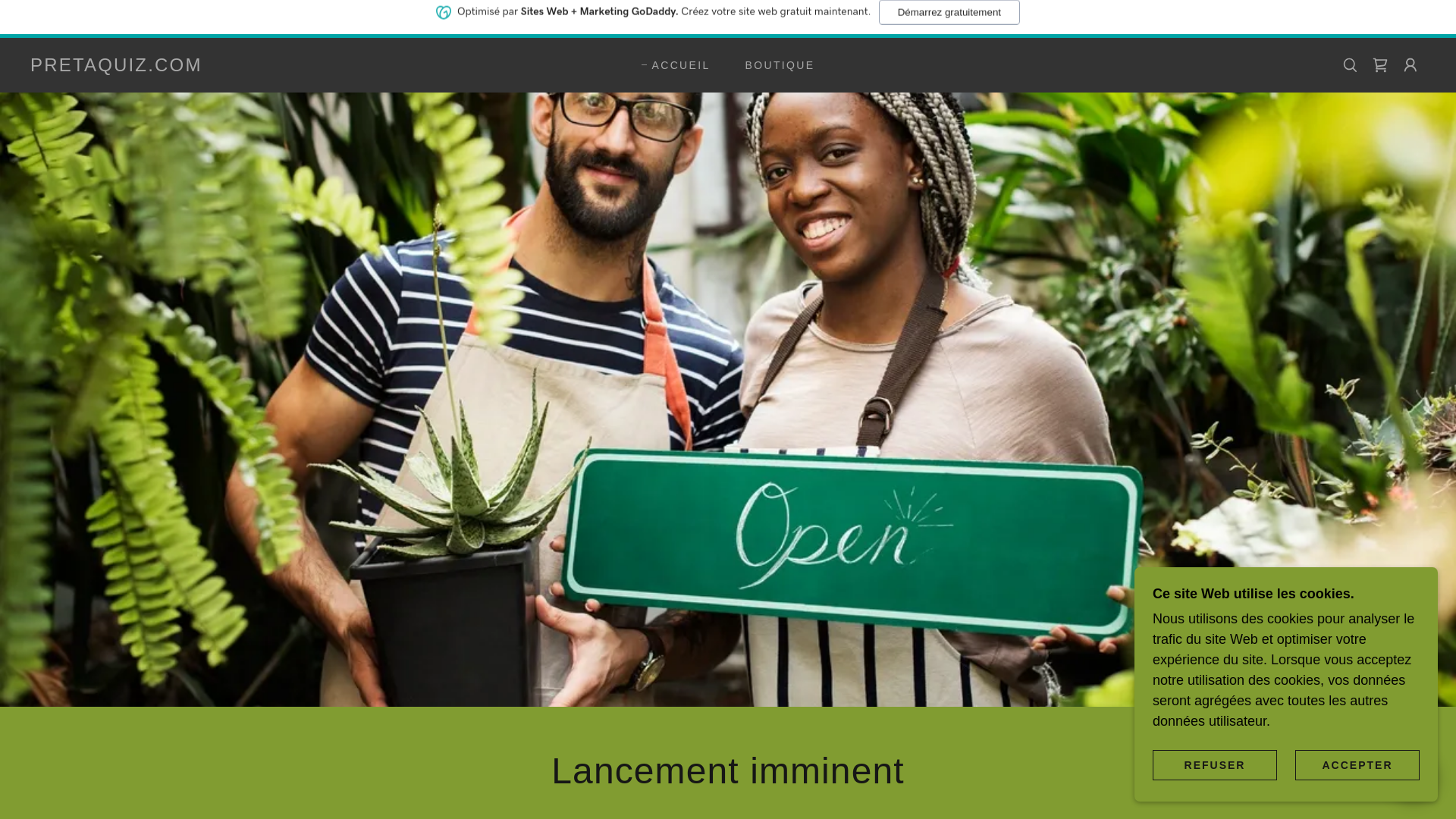 website screenshot of https://pretaquiz.com/
