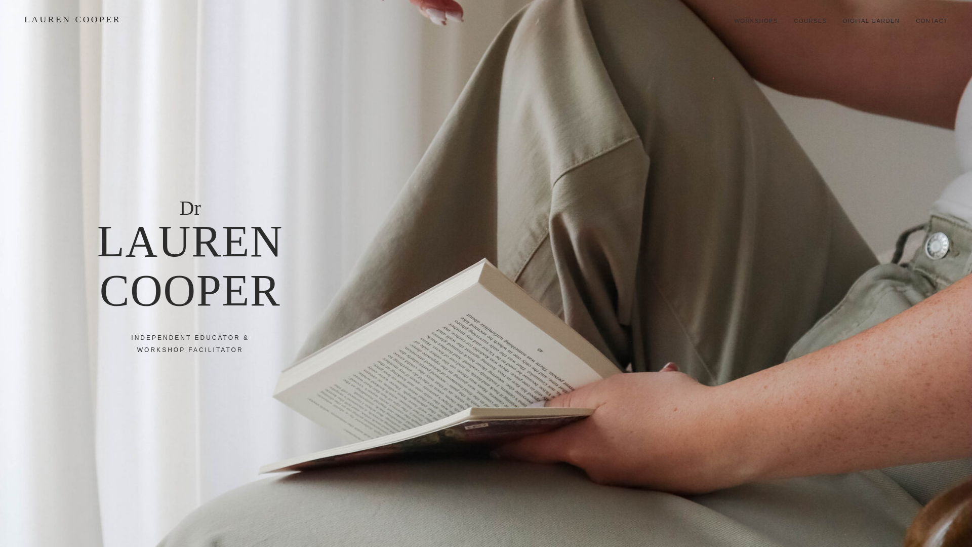 website screenshot of https://lauren-cooper-site.pages.dev/