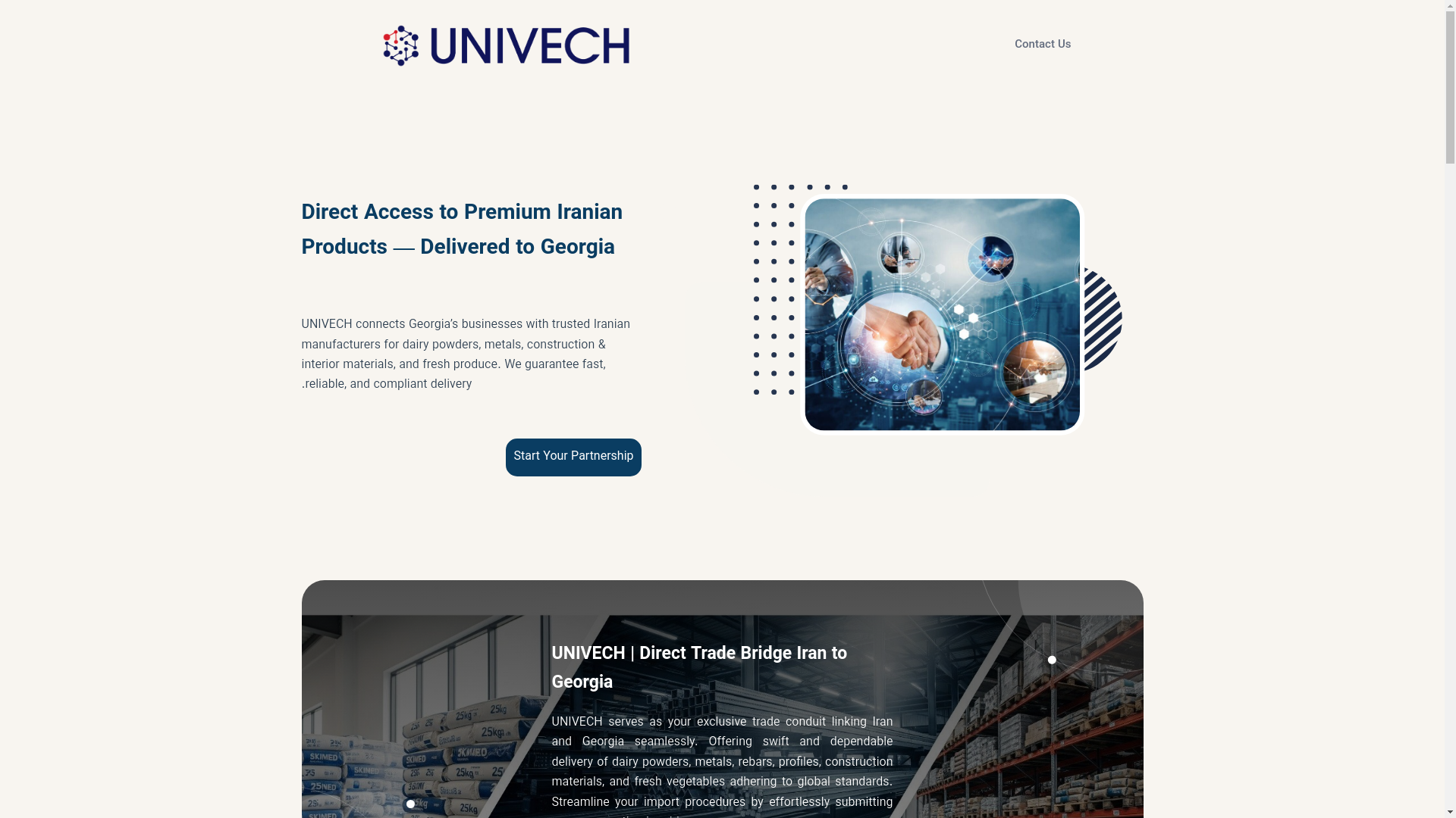 website screenshot of https://univech.ge/