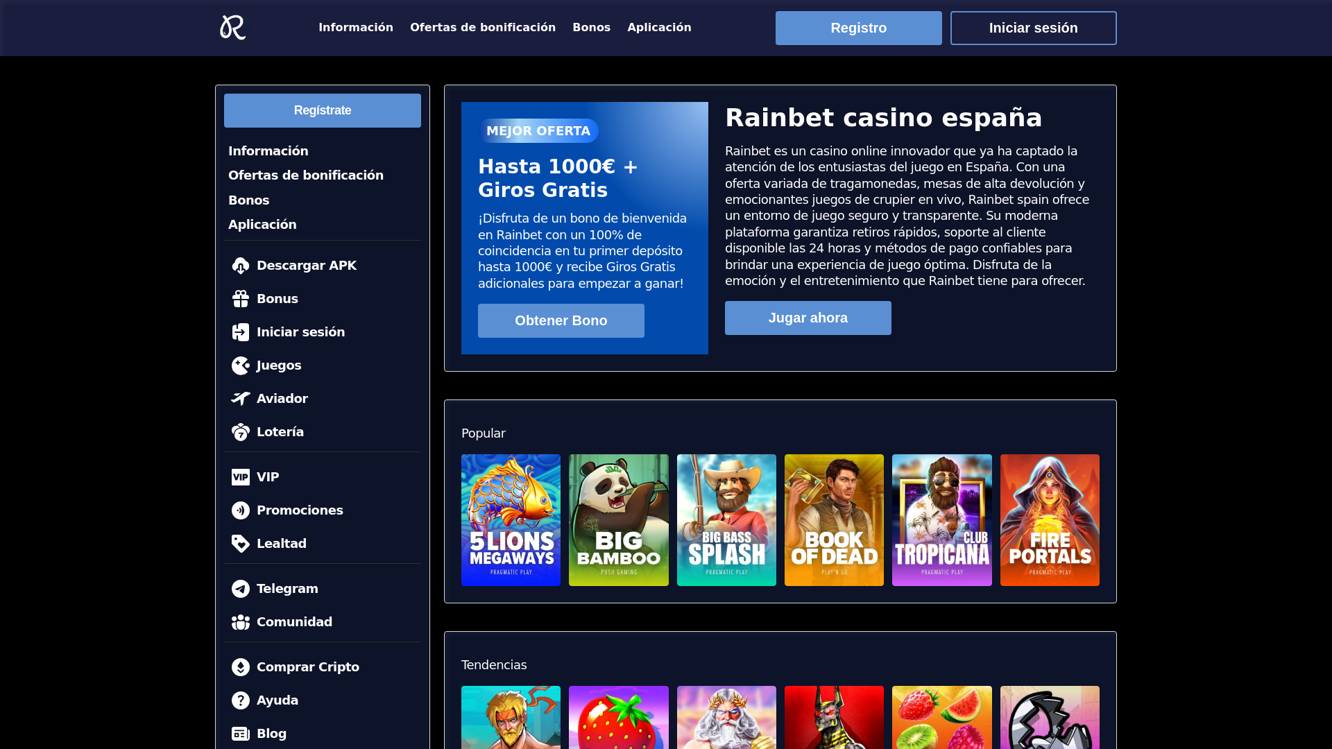website screenshot of https://rainbetcasinoespana-com.pages.dev/