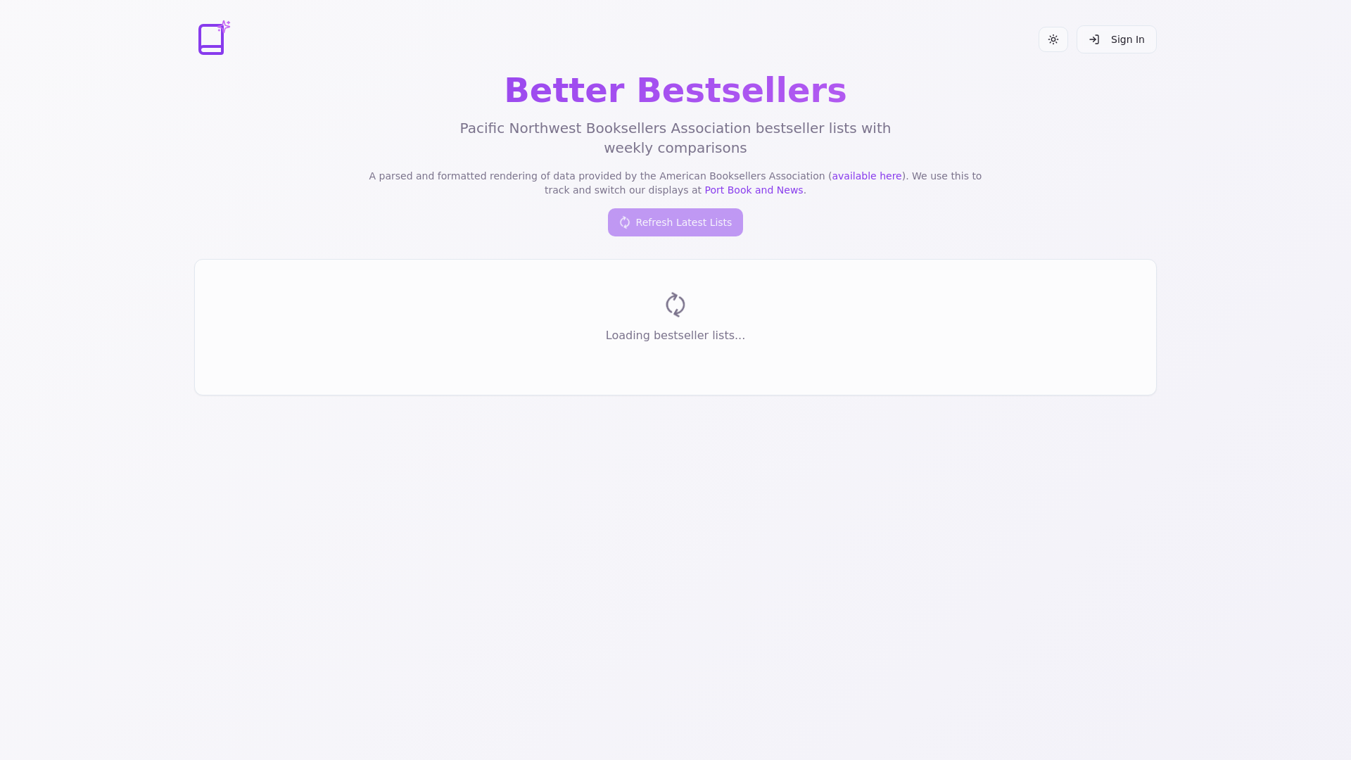 website screenshot of https://betterbests.app/